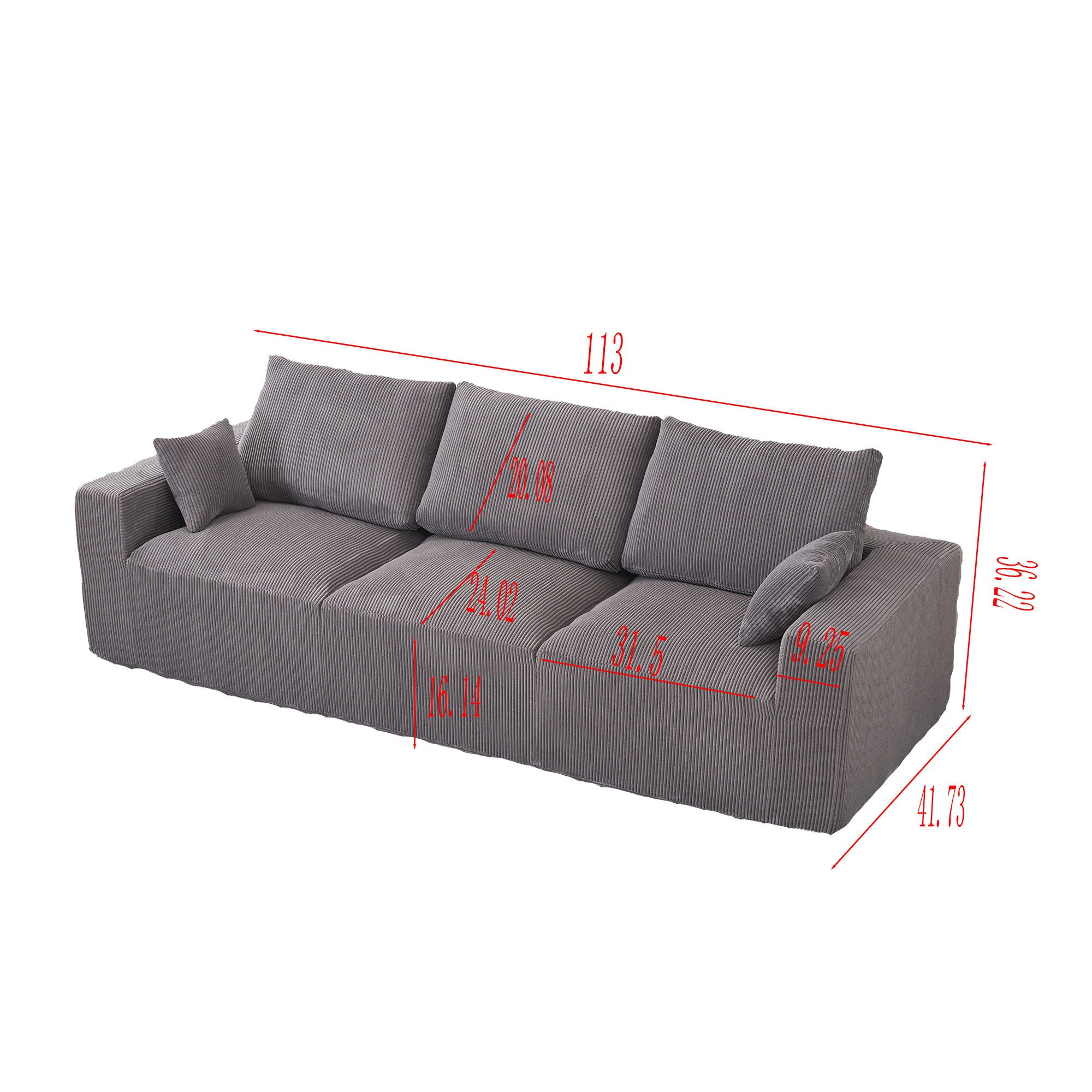 Modular Sectional Sofa With Ottoman, USB And Type C Charger, Petal Armrest Design - Best Buy Furniture