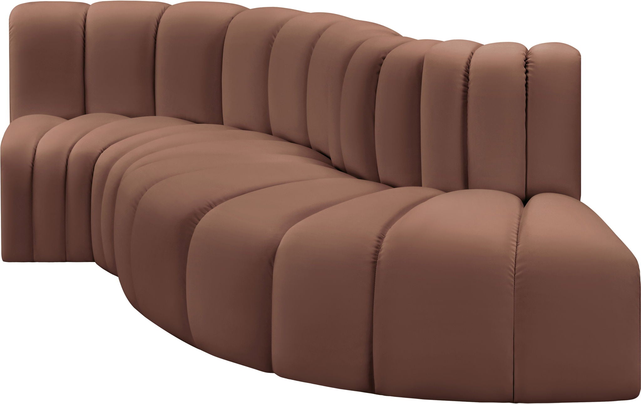 Arc - Faux Leather 4 Piece L-Shaped Modular Sofa - Best Buy Furniture