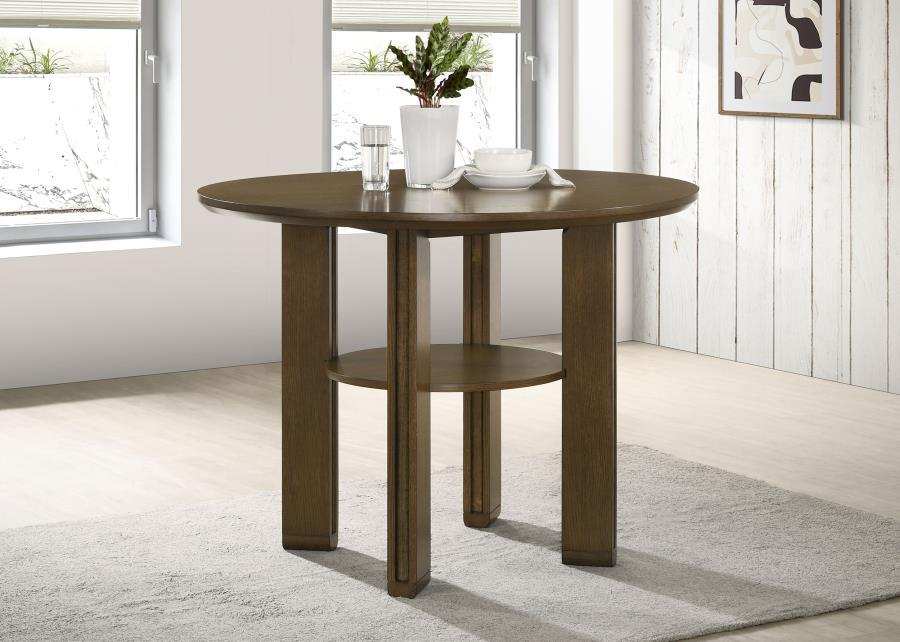 Ottowa - Round Counter Height Dining Table - Brown - Best Buy Furniture