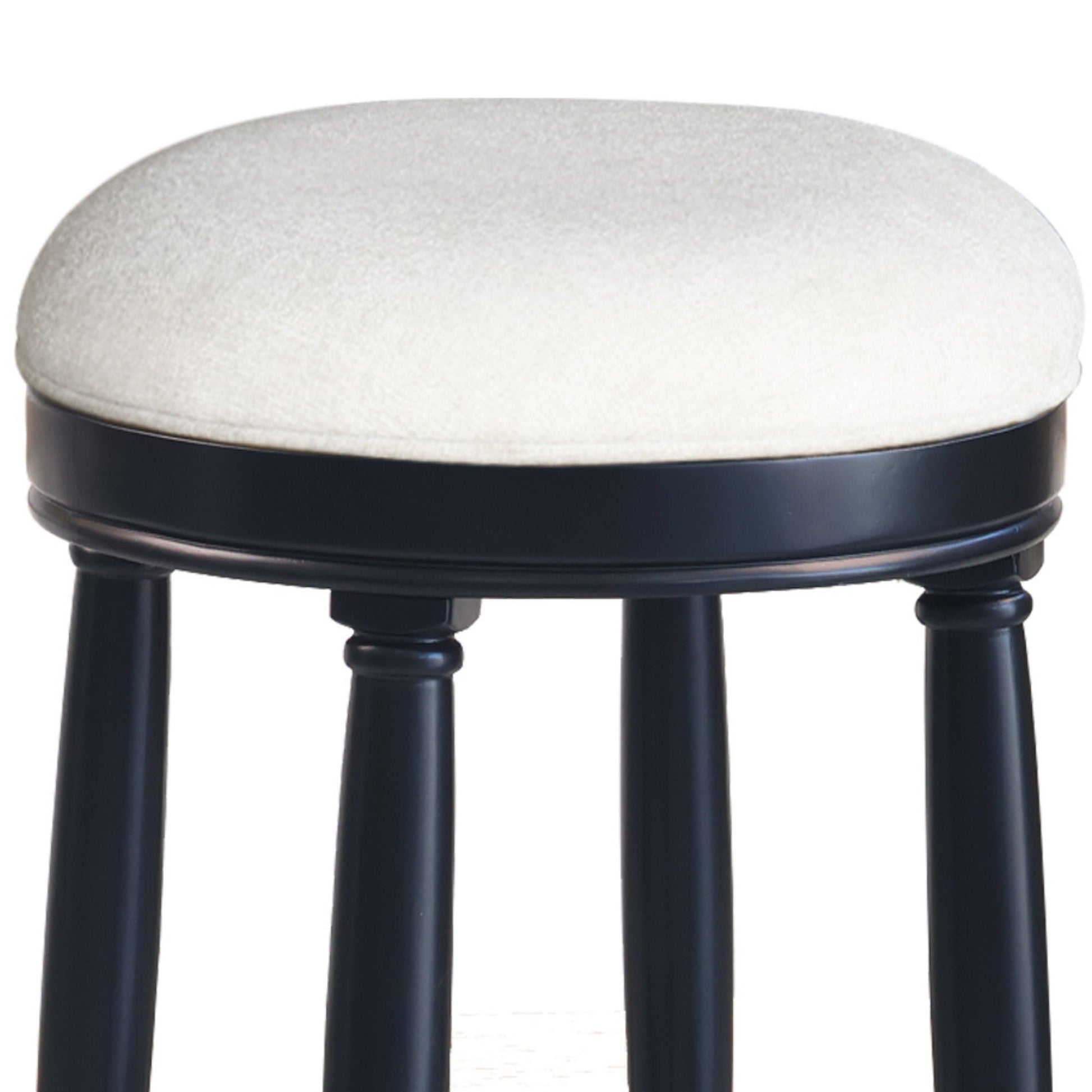 360° Swivel Wooden Barstools With Upholstered Seat, Counter Height (Set of 2) - Best Buy Furniture
