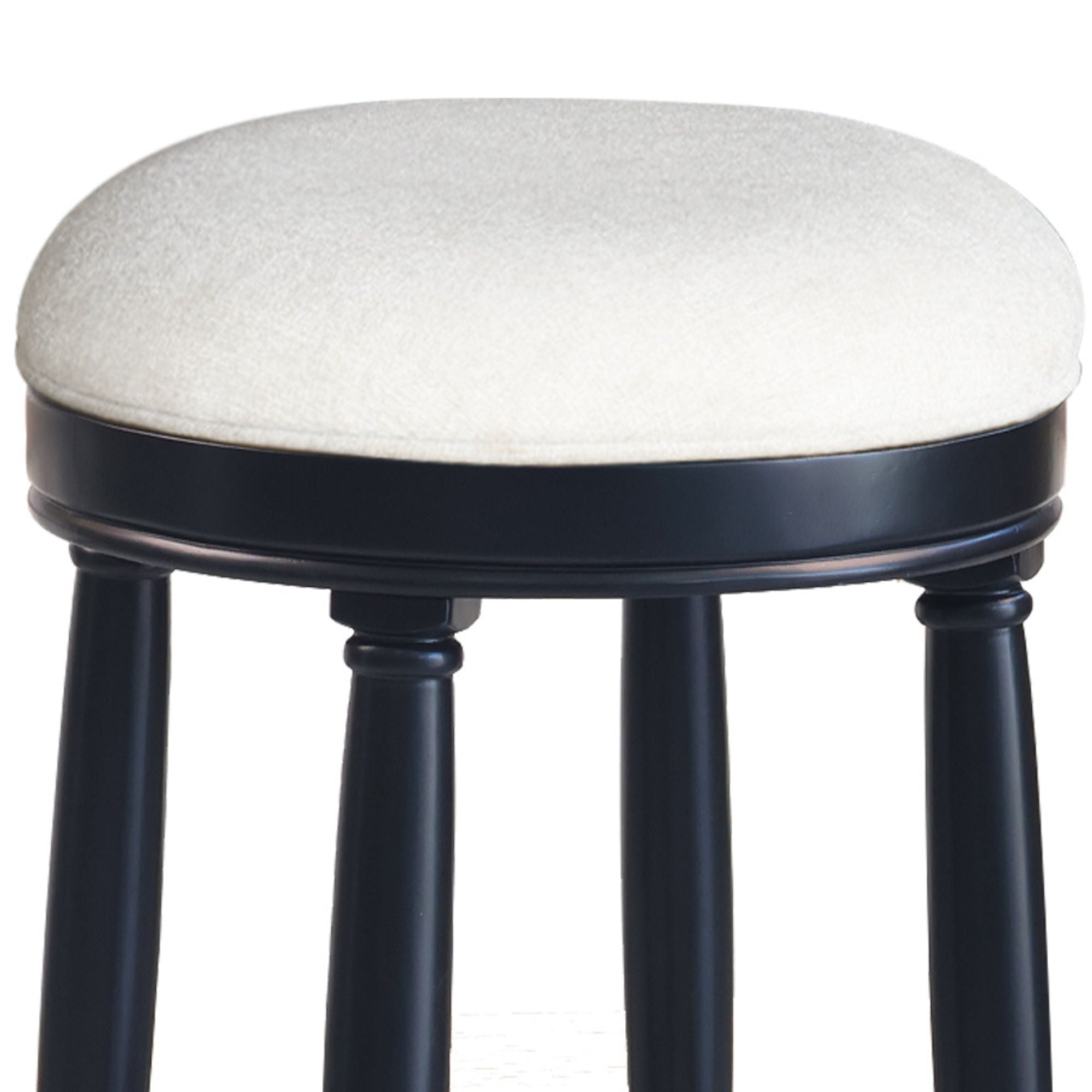360° Swivel Wooden Barstools With Upholstered Seat, Counter Height (Set of 2) - Best Buy Furniture