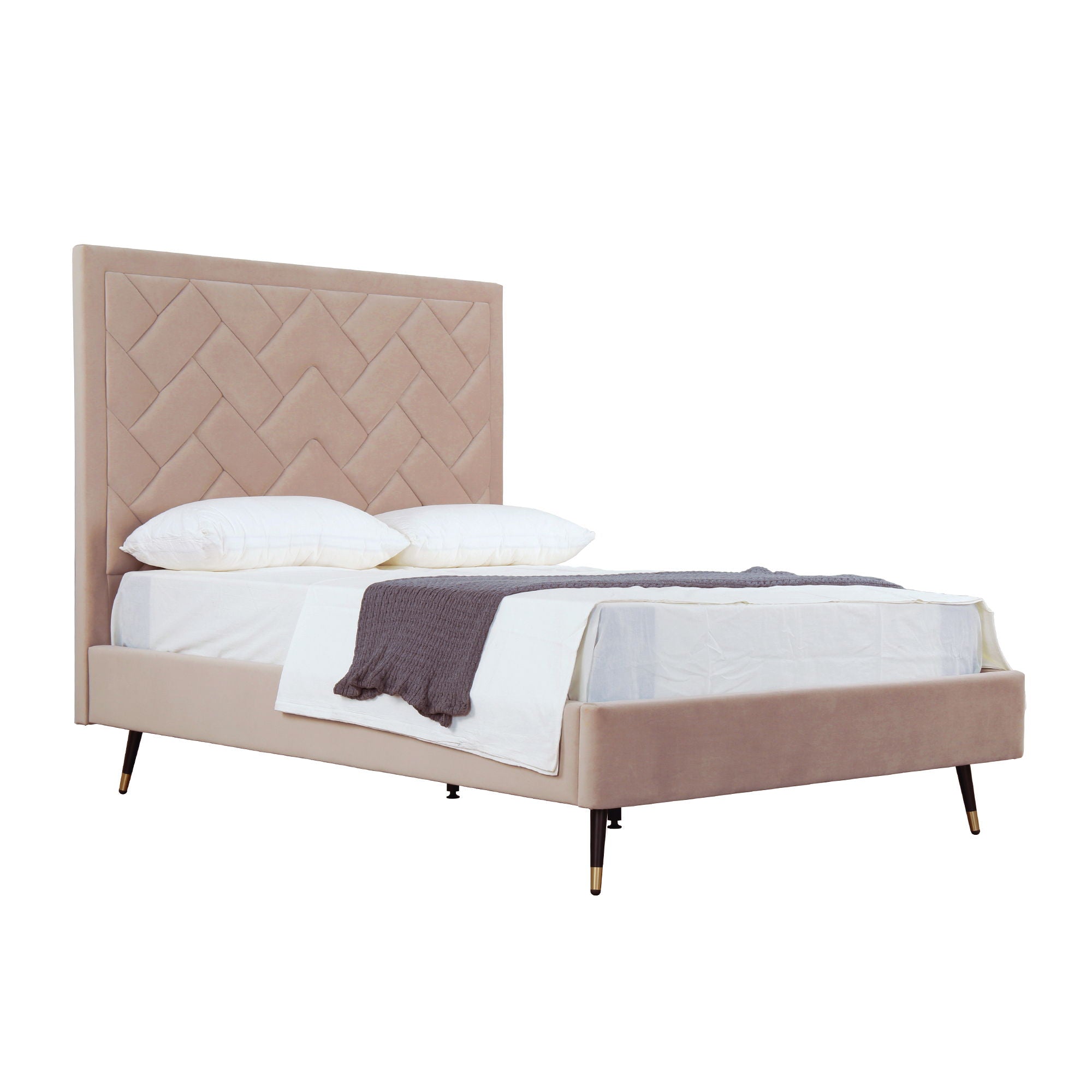 Crosby - Bed With Upholstered Headboard And Slats