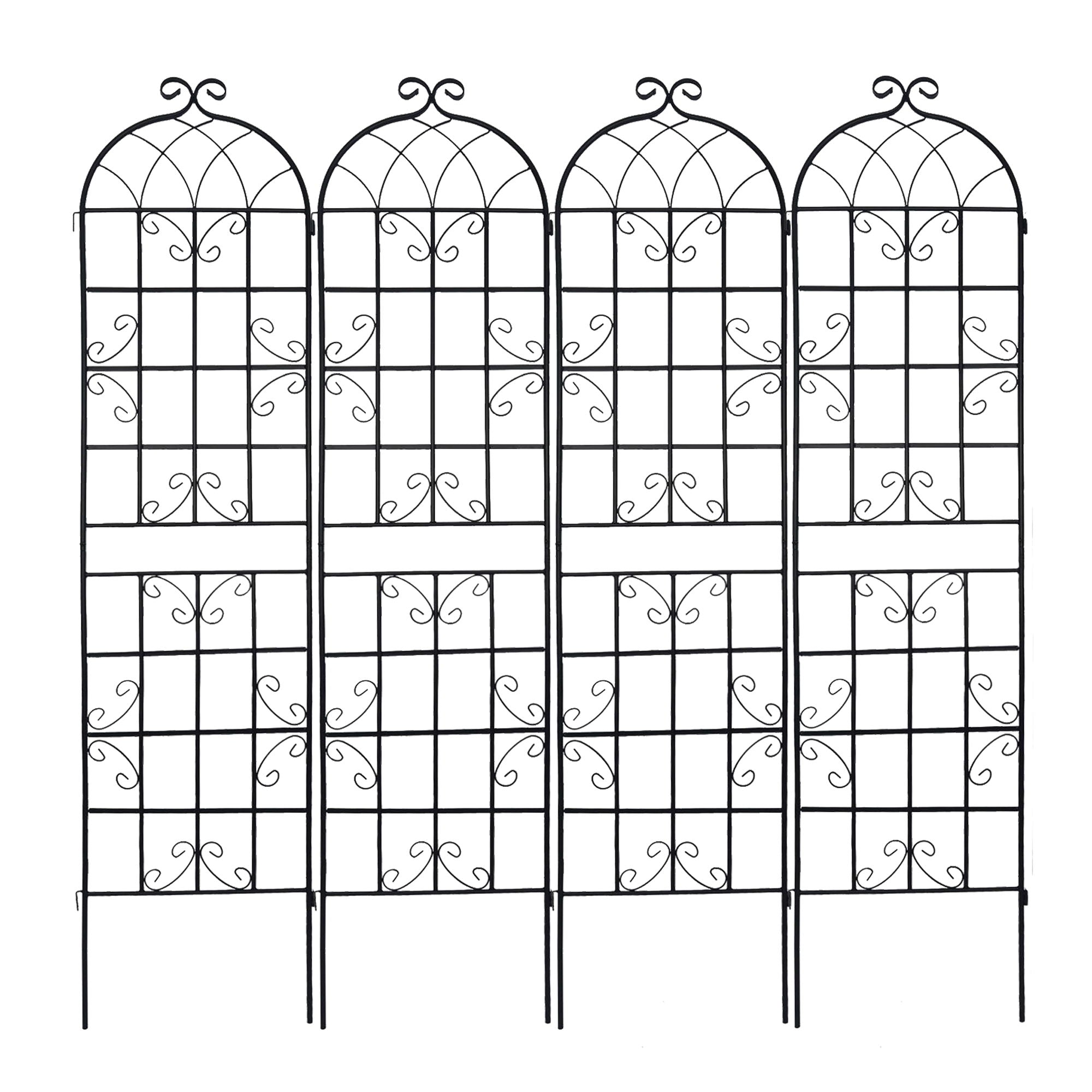 Metal Garden Rustproof Trellis For Climbing Plants Outdoor Flower Support - Best Buy Furniture