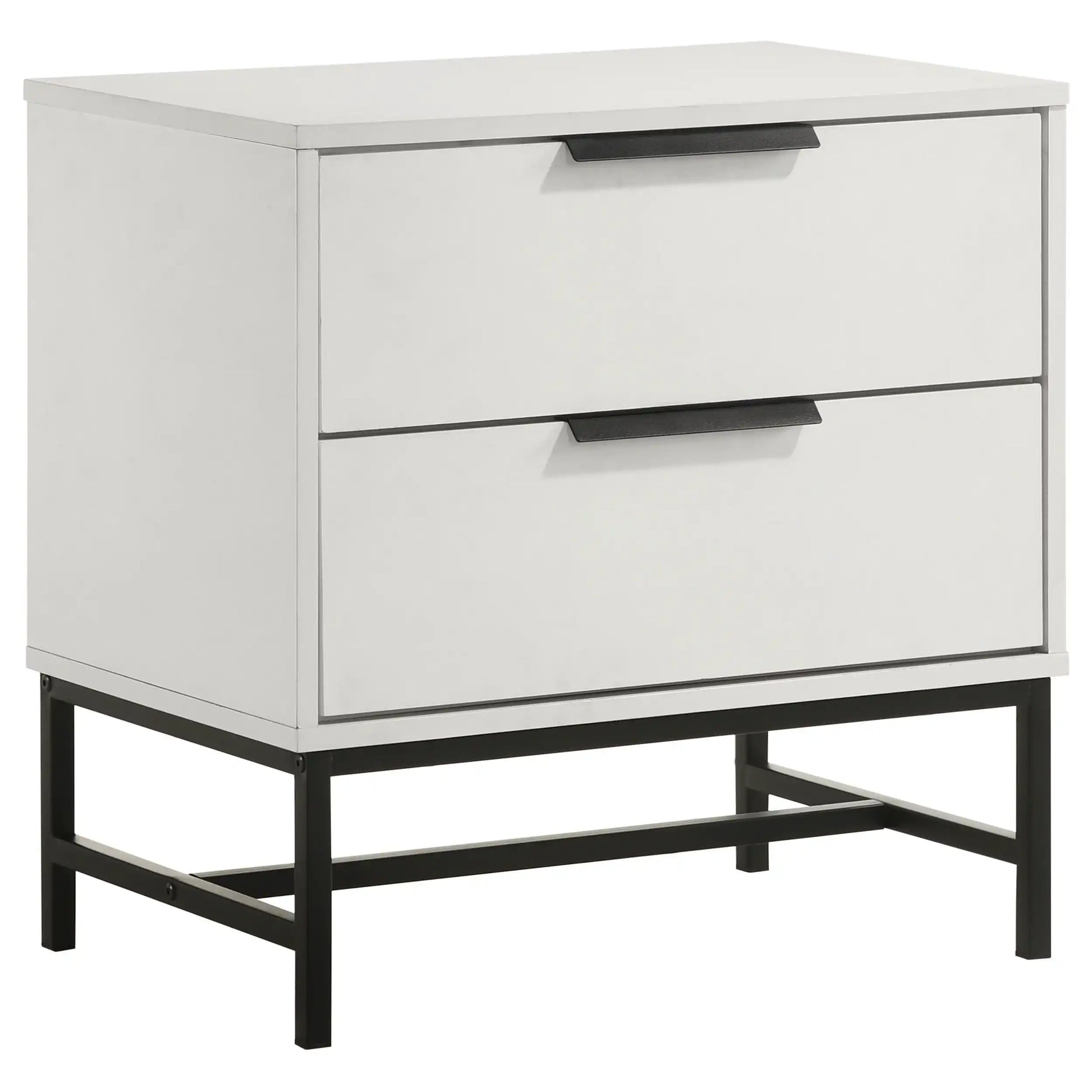 Sonora - 2-Drawer Nightstand Bedside Table - White - Best Buy Furniture