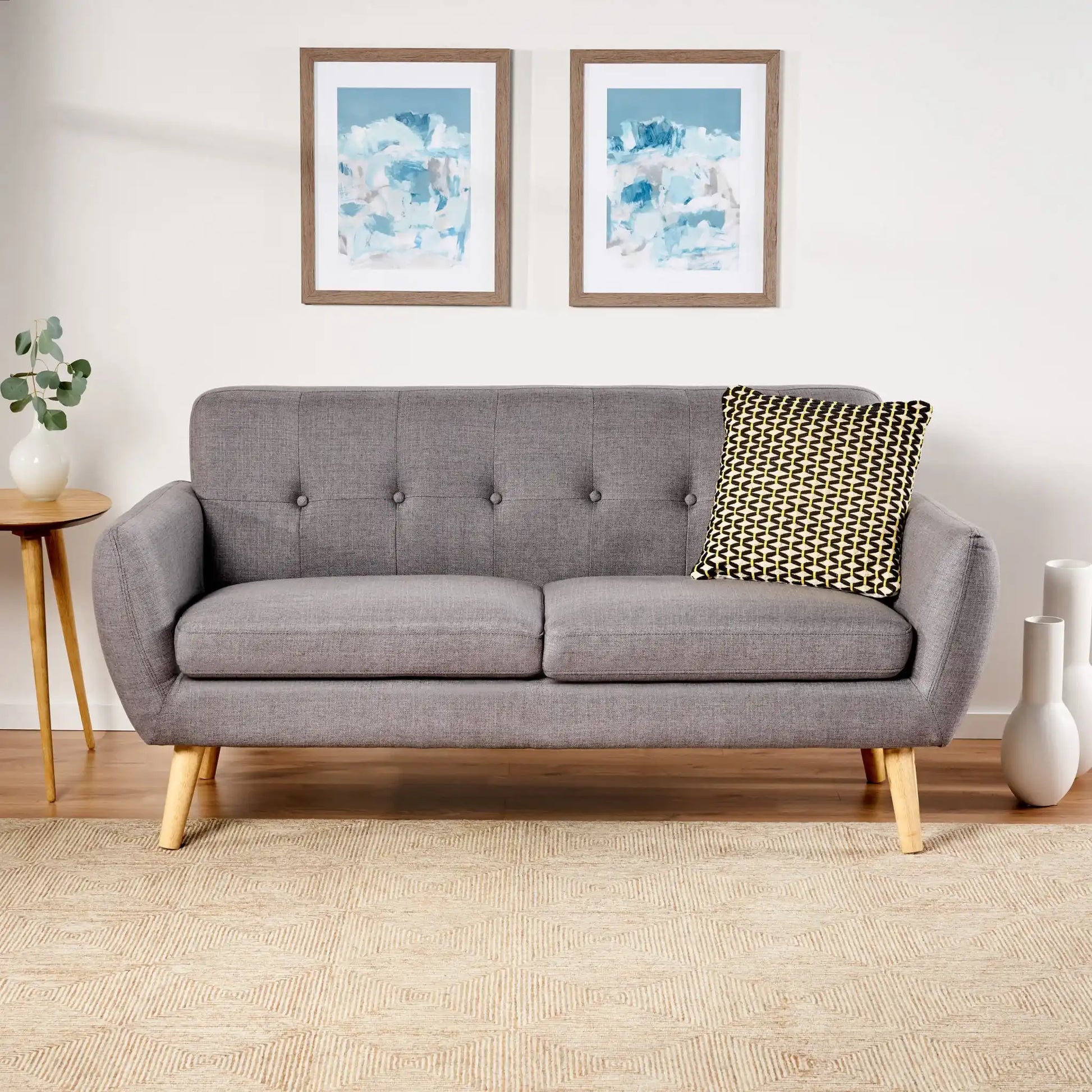 Modern Loveseat Sofa With Button Tufted Backrest - Best Buy Furniture