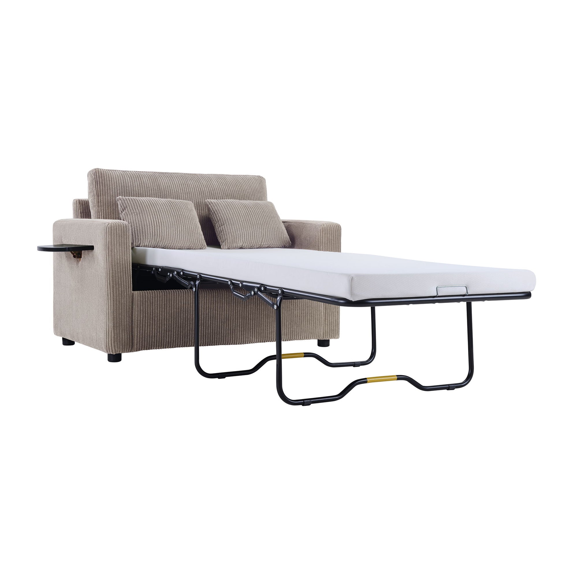 Sleeper Sofa With Foldable Mattress, USB Ports, Side Table & Storage Pocket - Best Buy Furniture
