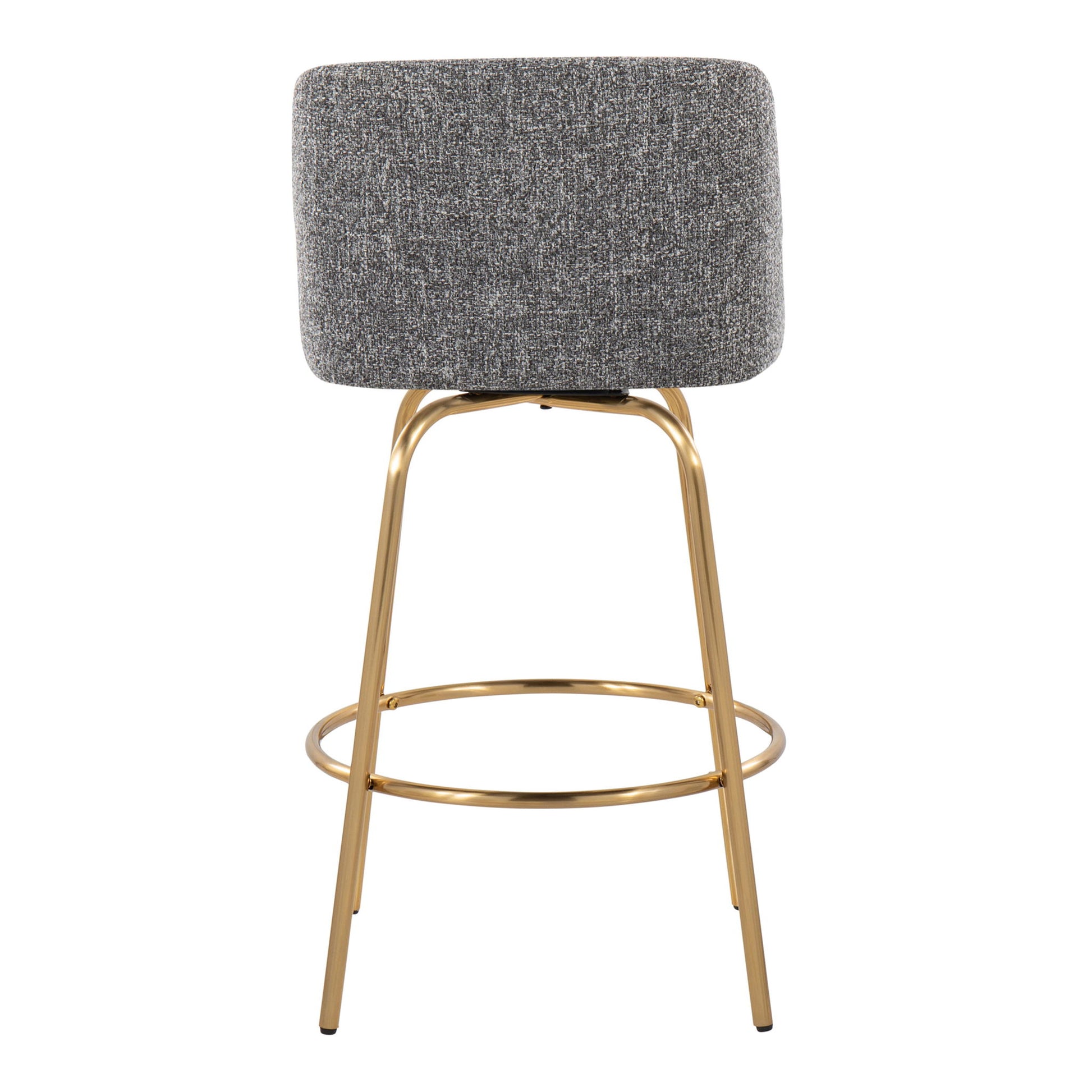 Toriano - Contemporary, Fixed Height Counter Stool With Swivel With Round Footrest (Set of 2) - Best Buy Furniture