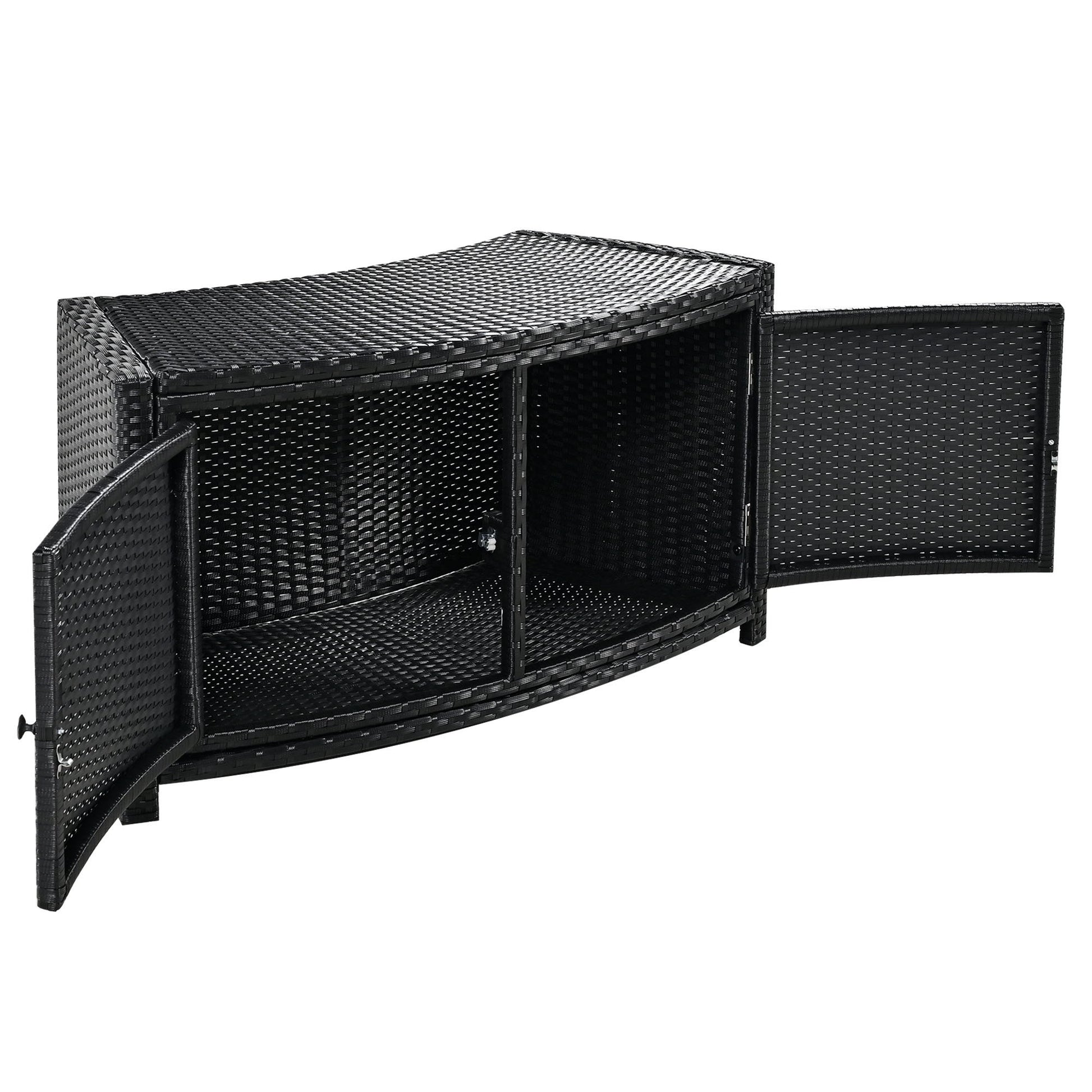 Spa Surround Spa Frame Patio Rattan Sofa Set With Storage Spaces, Mini Sofa And Comfortable Cushion For Patio, Backyard - Best Buy Furniture