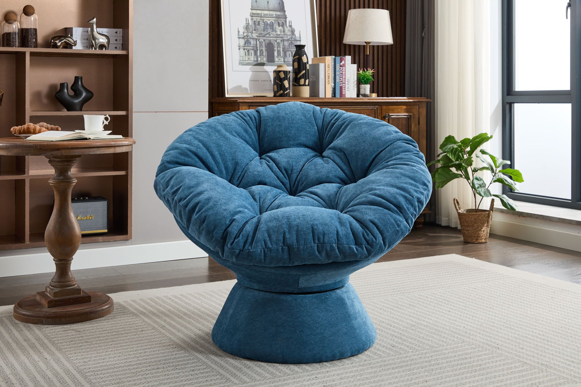 Oversized Swivel Accent Chair, 360 Swivel Barrel Chair, Papasan Chair For Living Room Bedroom - Best Buy Furniture