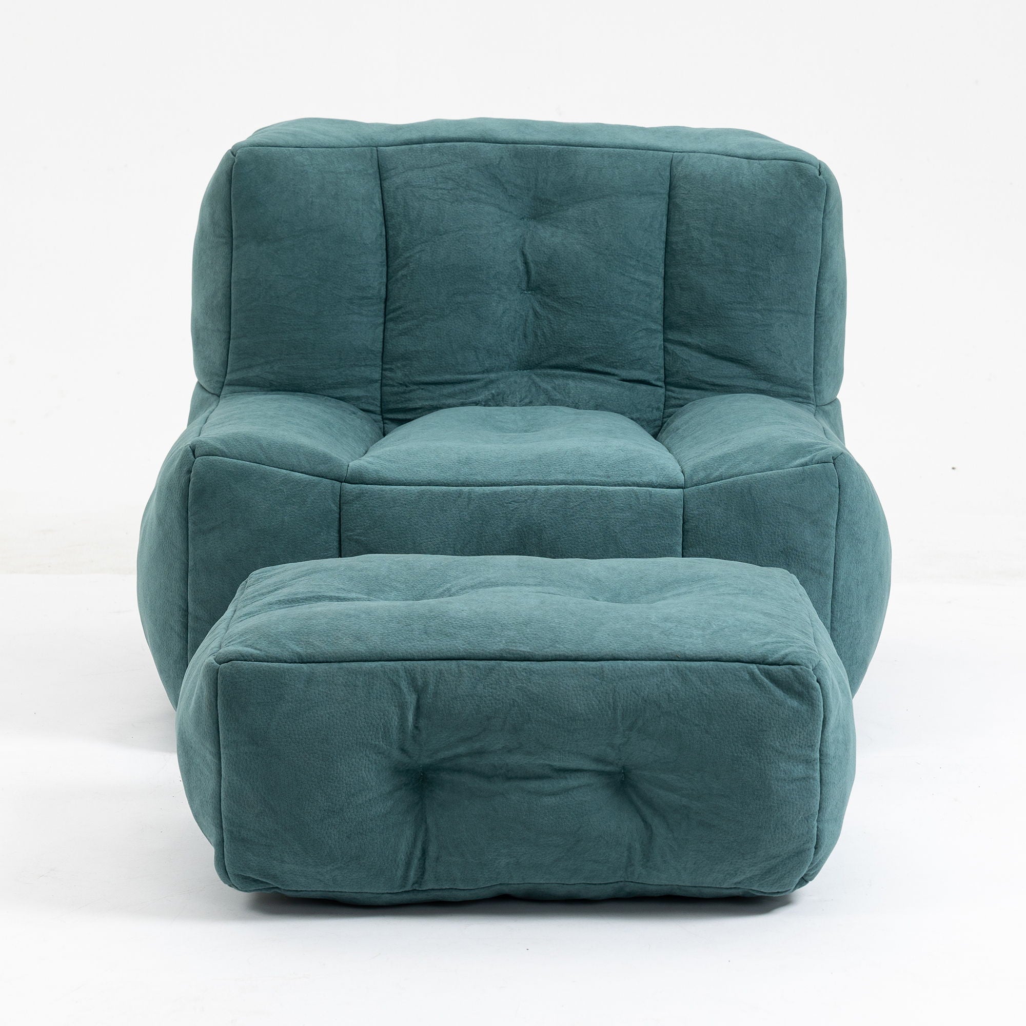 Modern Indoor Fluffy Bean Bag Chair With Memory Foam And Ottoman, Super Soft - Best Buy Furniture