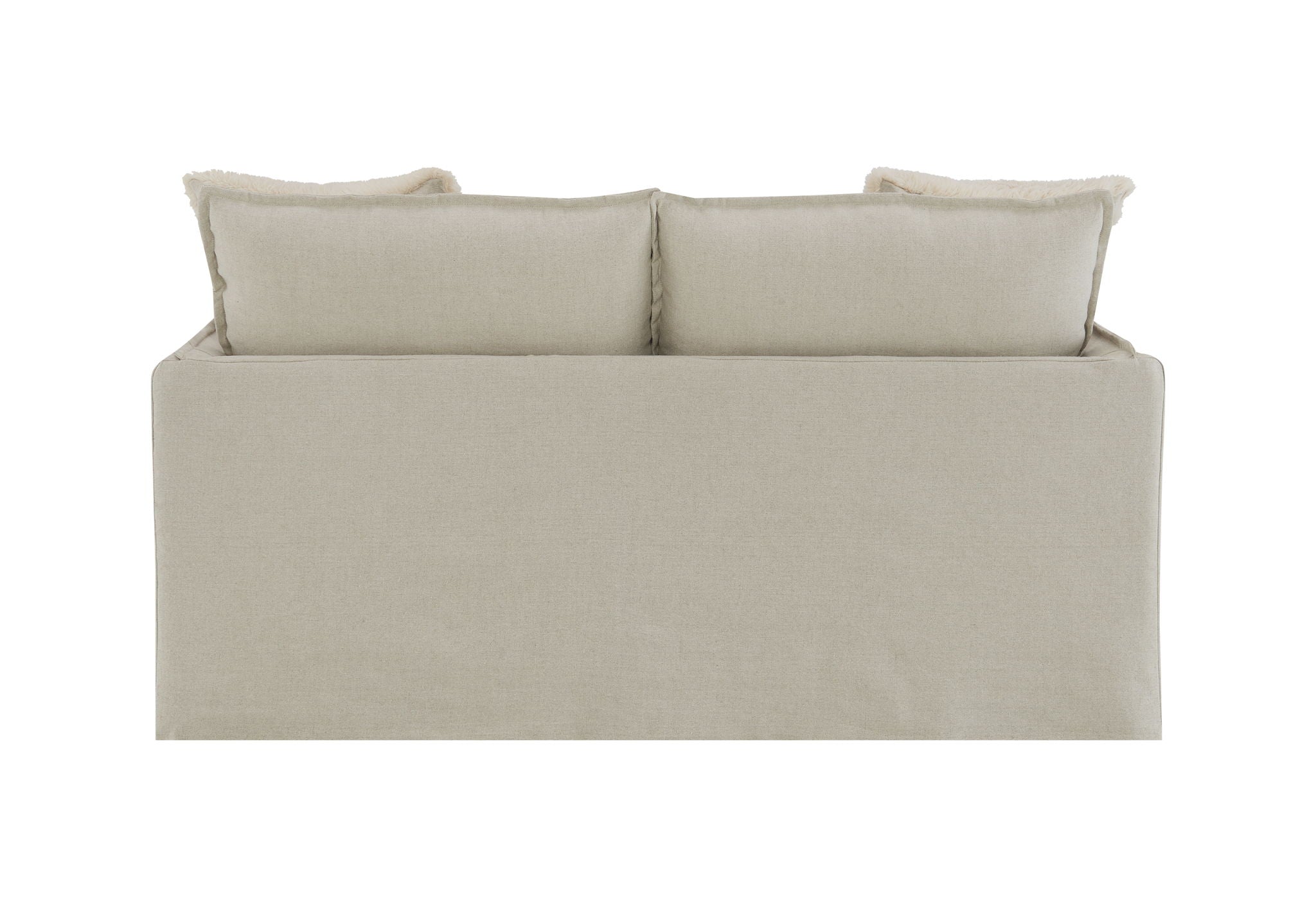 Upendo - Pattern Linen Loveseat With 2 Toss Pillows - Beige - Best Buy Furniture