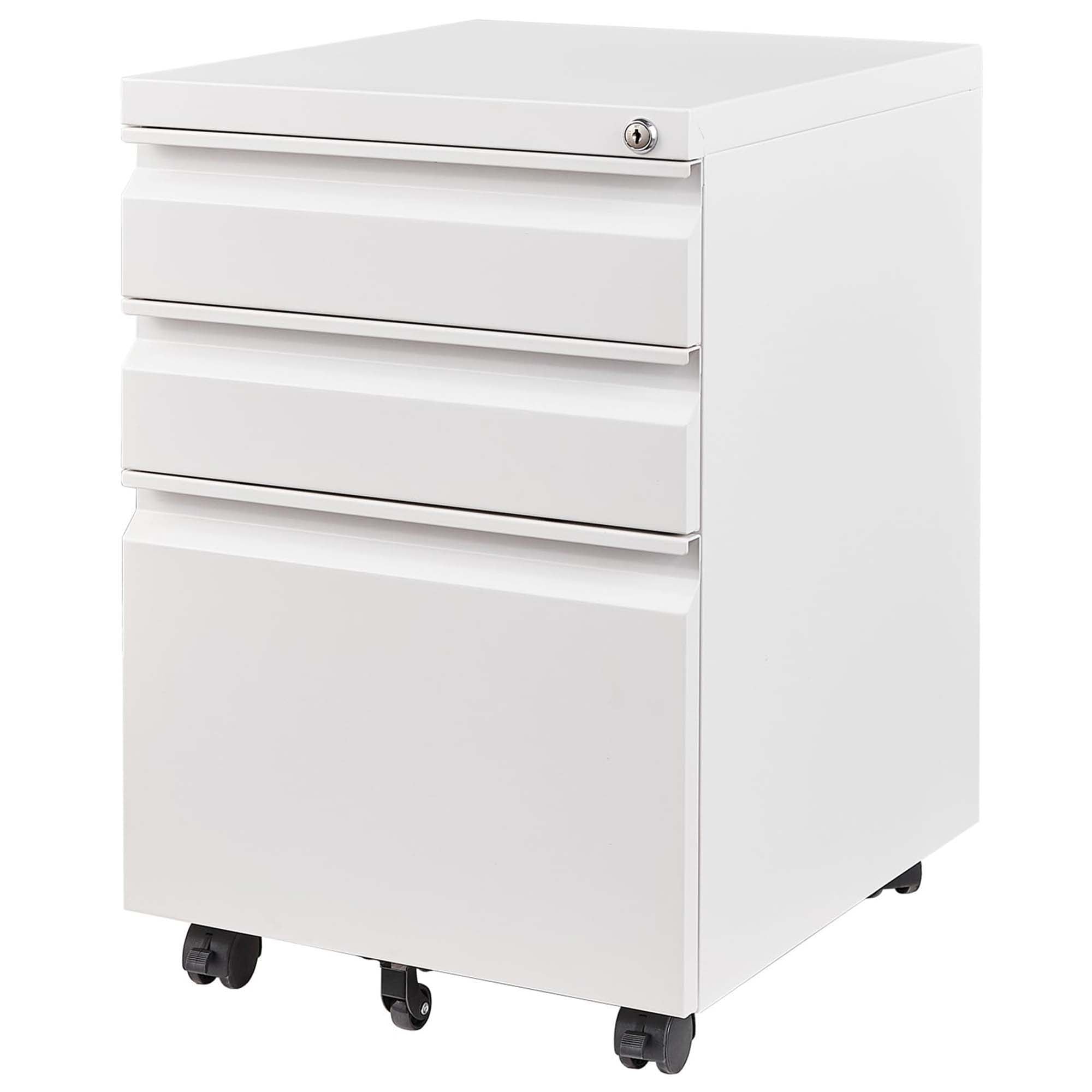 Metal Drawer Mobile File Cabinet With Lock For Home Office Organizer - Best Buy Furniture