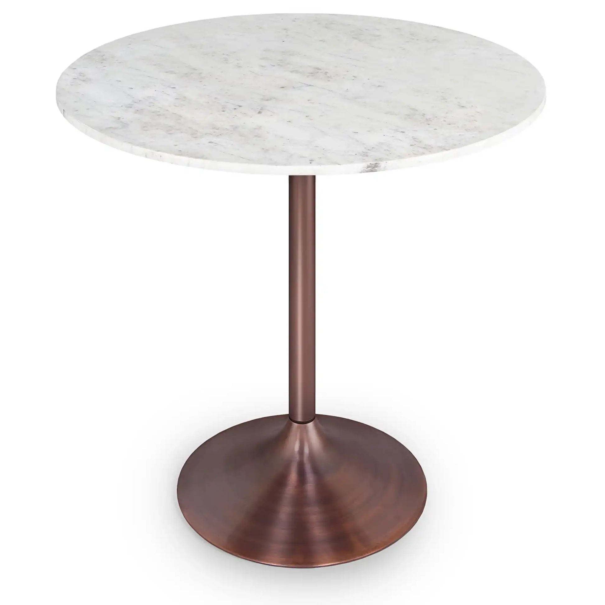 Osborne - Round Dining Table - White / Copper - Best Buy Furniture
