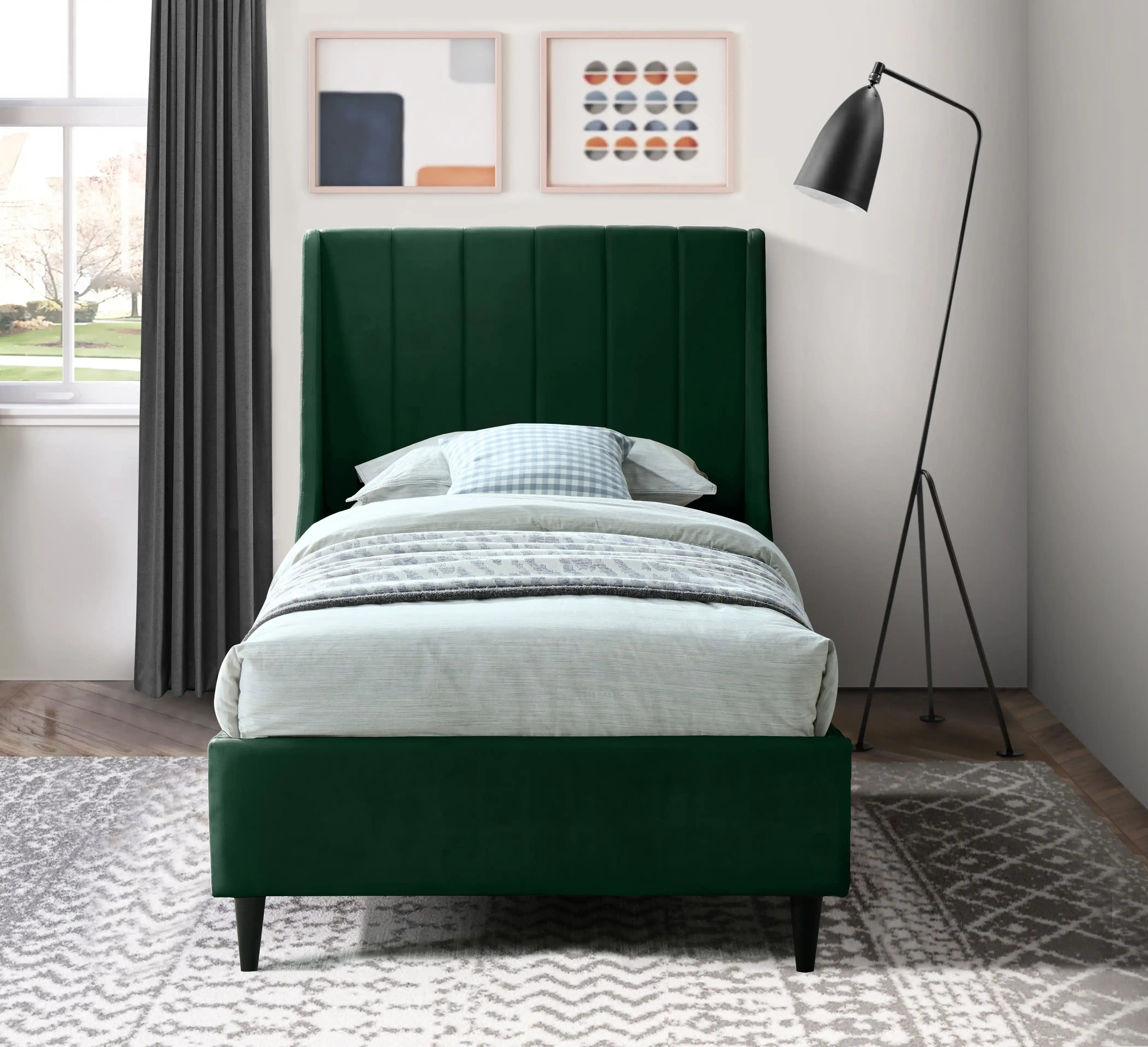 Eva - Velvet Bed - Best Buy Furniture