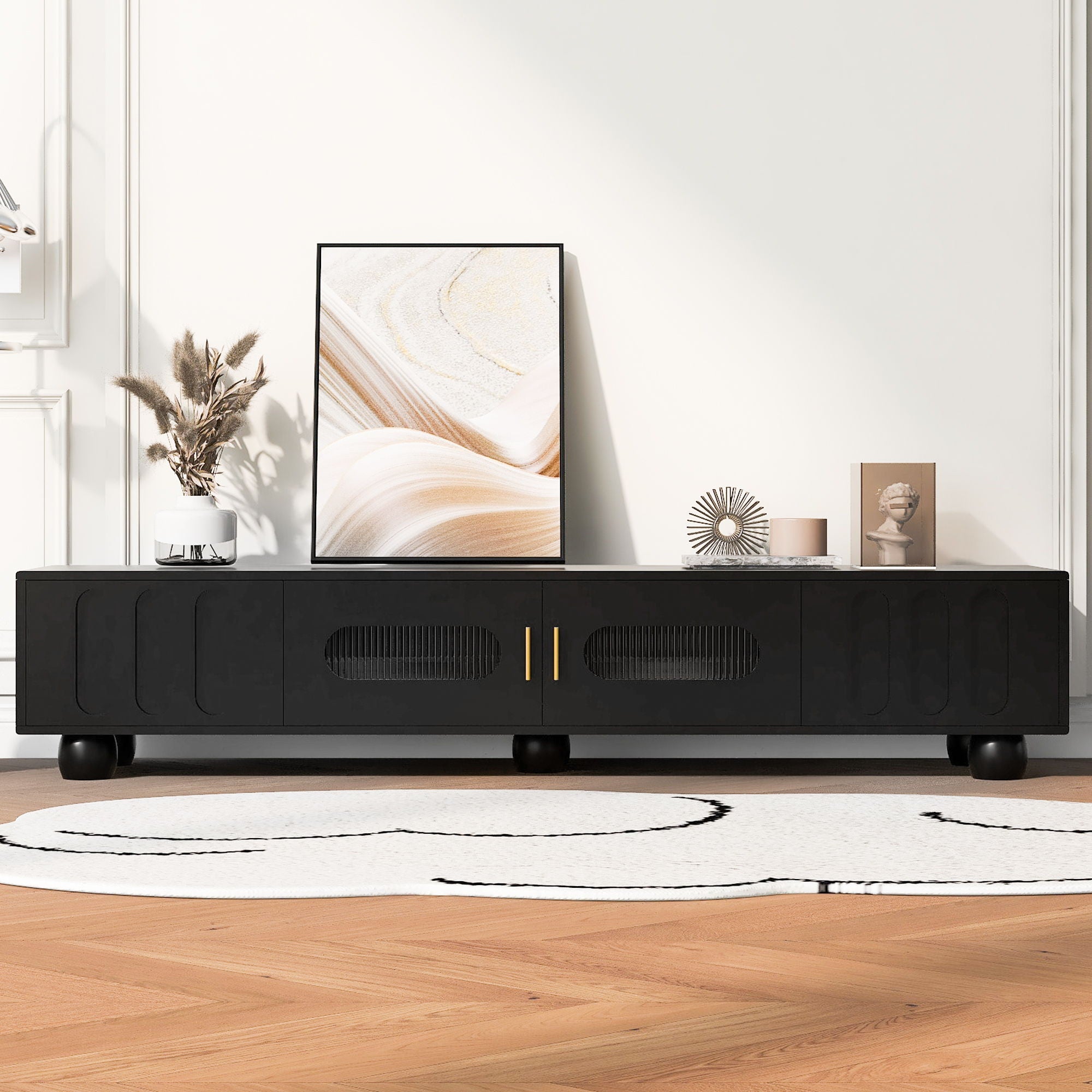 Modern TV Stand For TVs Up To 80", 2 Drawers And Cabinet - Best Buy Furniture