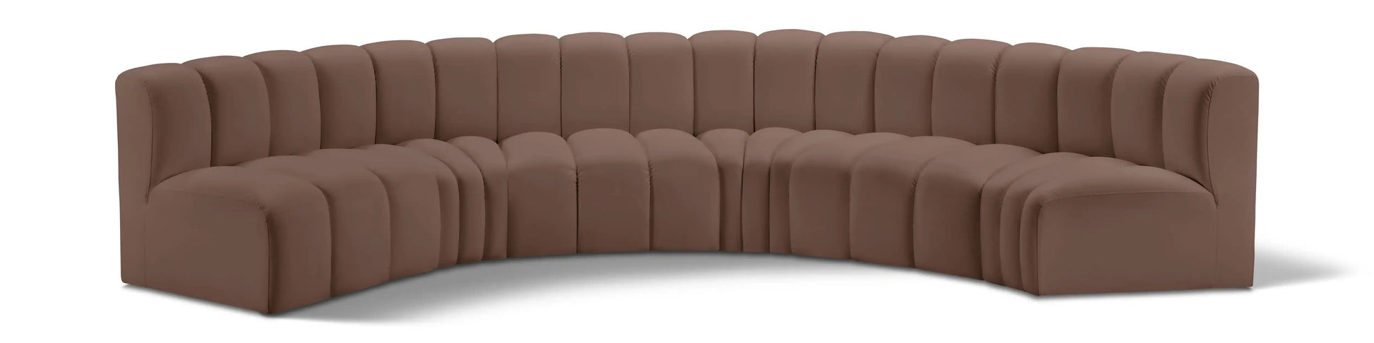 Arc - Faux Leather 6 Piece U-Shaped Modular Sofa - Best Buy Furniture
