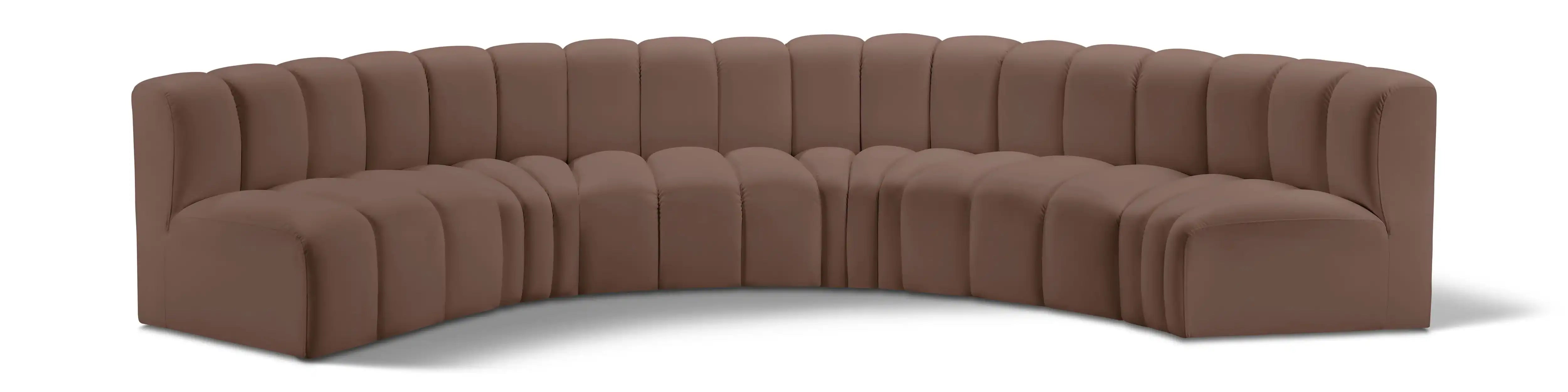 Arc - Faux Leather 6 Piece U-Shaped Modular Sofa - Best Buy Furniture