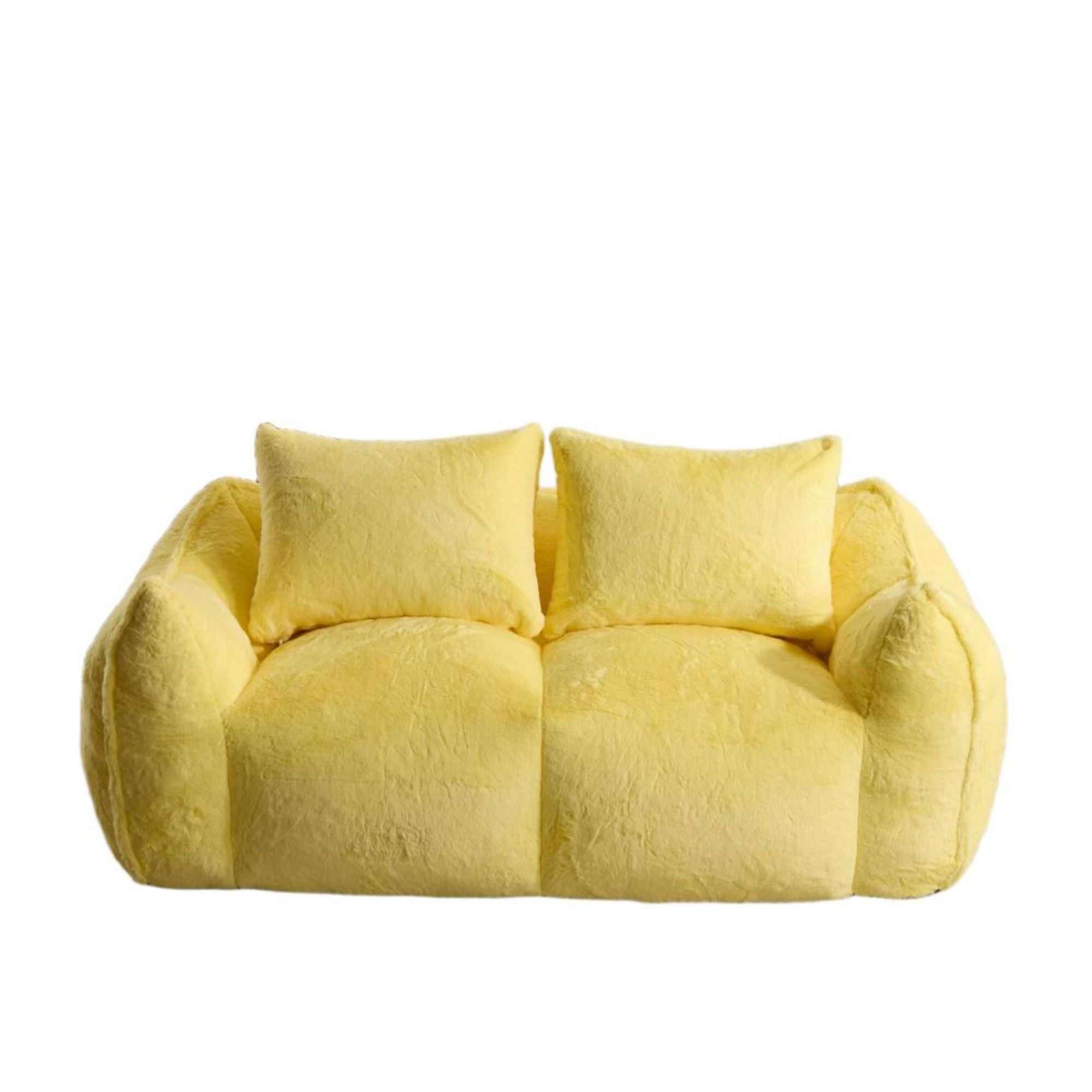 Giant Bean Bag Couch, Ultra Soft Fluffy Loveseat For Living Room - Best Buy Furniture