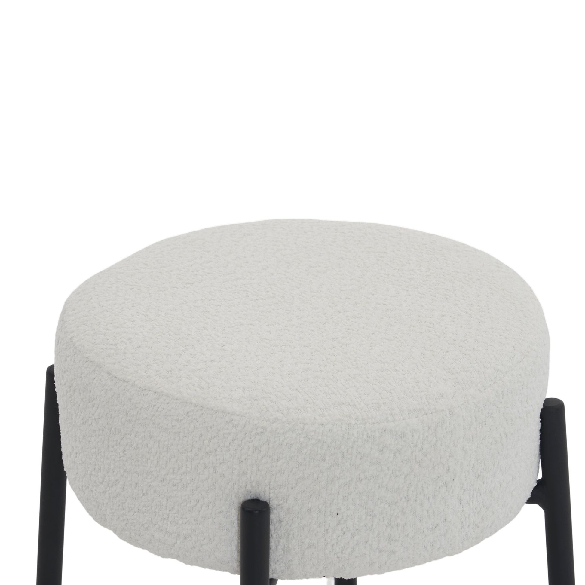Round Bar Stools (Set of 2), Contemporary Upholstered Dining Stools For Kitchens, Coffee Shops And Bar Stores - Best Buy Furniture