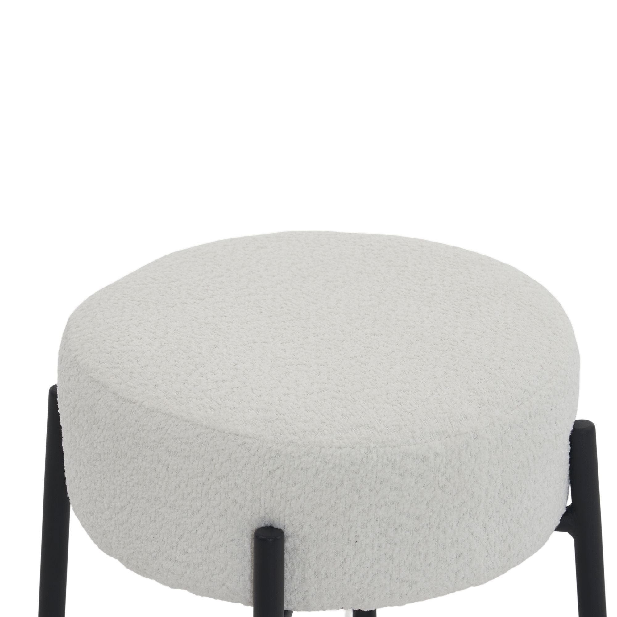 Round Bar Stools (Set of 2), Contemporary Upholstered Dining Stools For Kitchens, Coffee Shops And Bar Stores - Best Buy Furniture