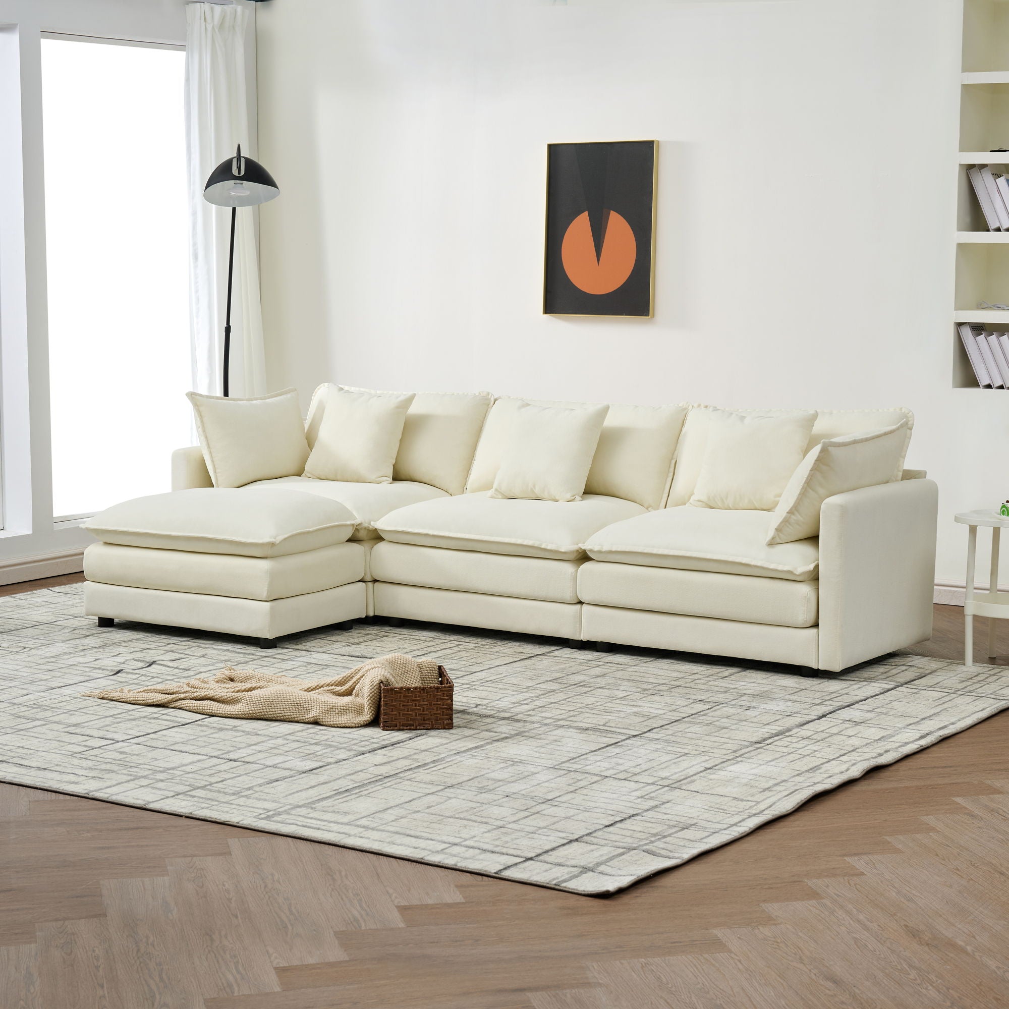 Modular Ottoman Style Deep Seat Sofa With Cushions - Best Buy Furniture