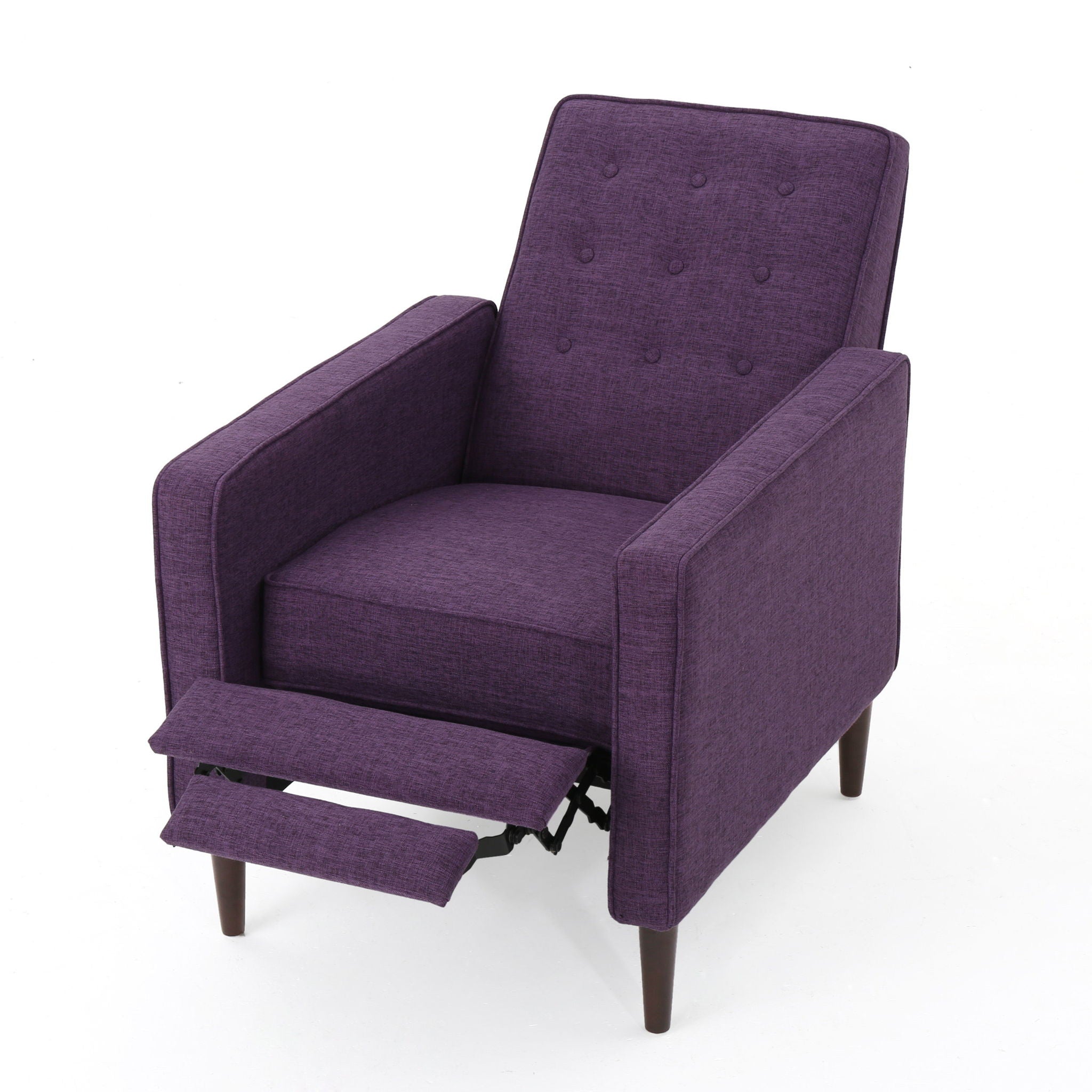 Mid-Century Modern Recliner With Button Tufted Waffle Stitch - Best Buy Furniture