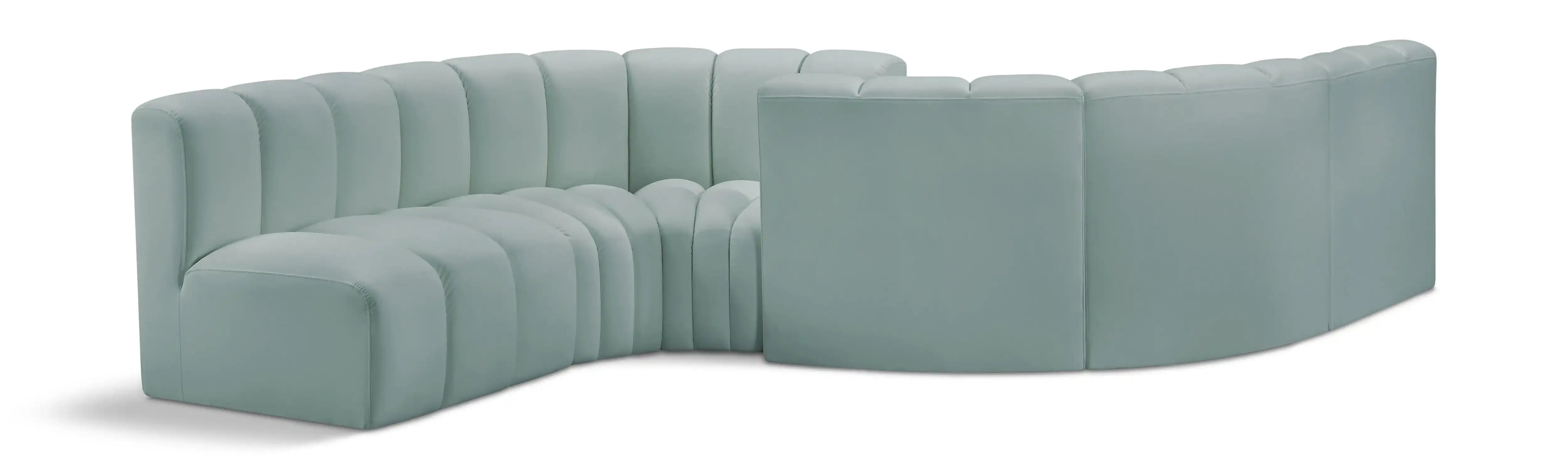Arc - Faux Leather 6 Piece Modular Sofa - Best Buy Furniture