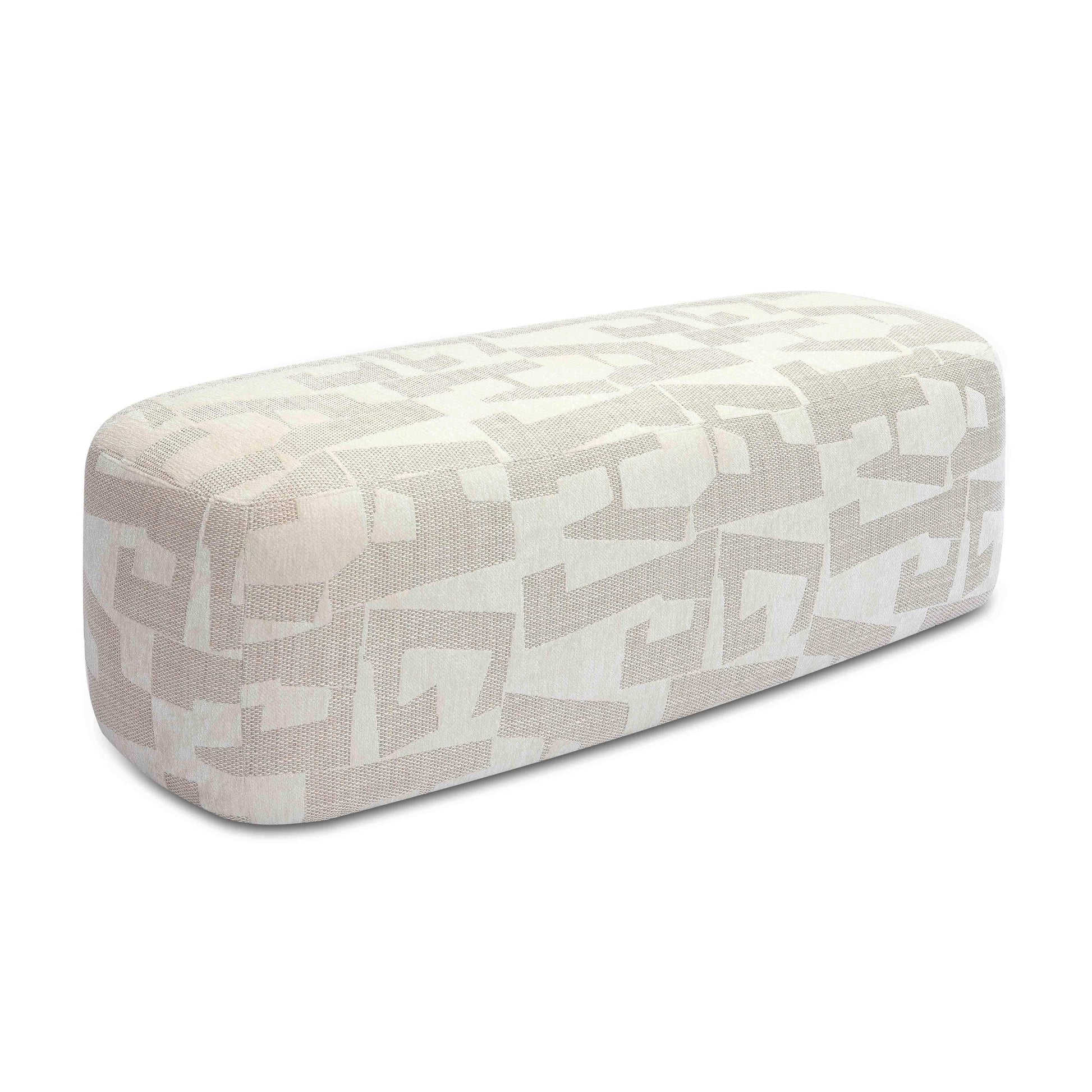 Graceland - Jacquard Bench - Cream - Best Buy Furniture