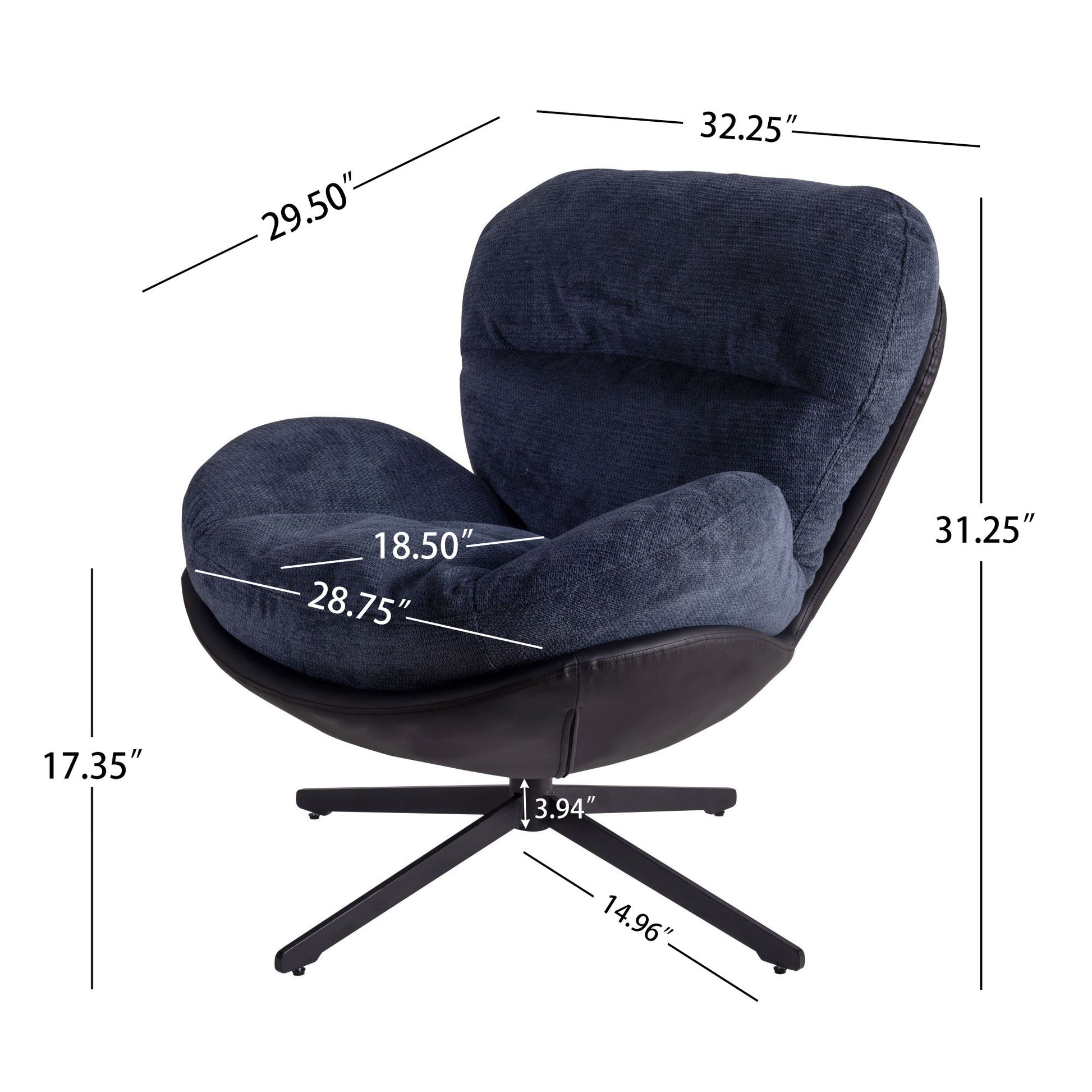 360° Swivel Office Chair, No Wheels - Best Buy Furniture