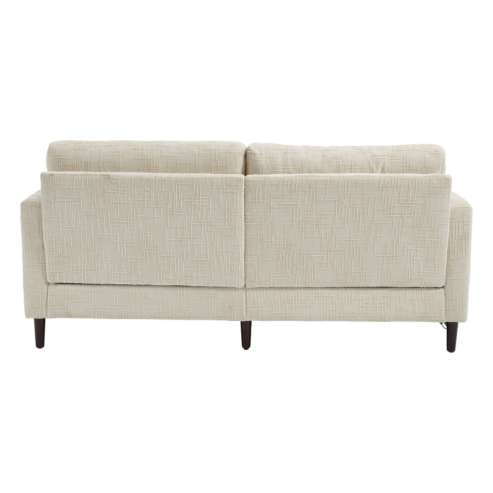 Chenille 2 Seater Sofa With LED Light, USB Charging Port, And Storage Bag