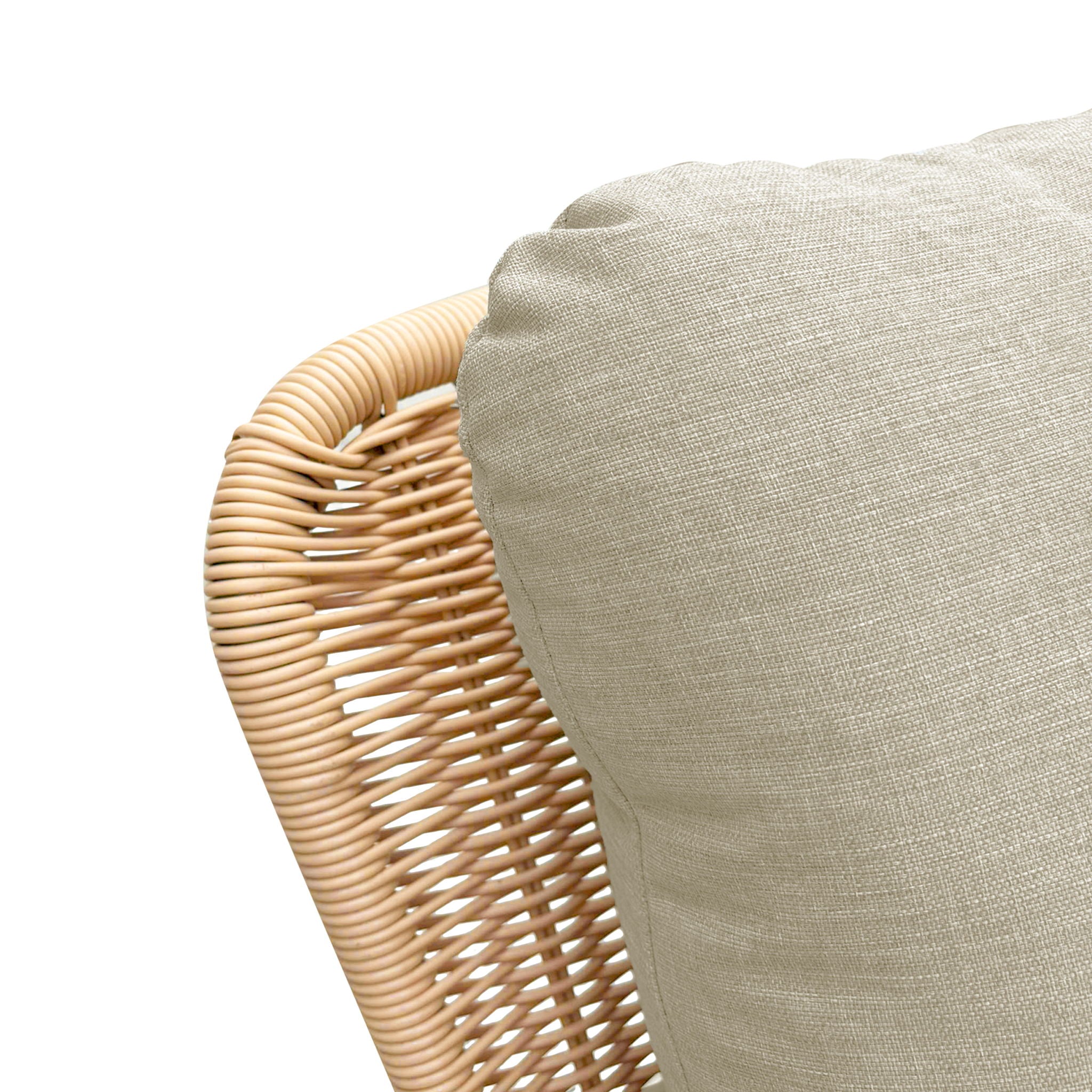 Contemporary Minimalist Wicker Rocking Chair With Soft Polyester Cushions - Best Buy Furniture