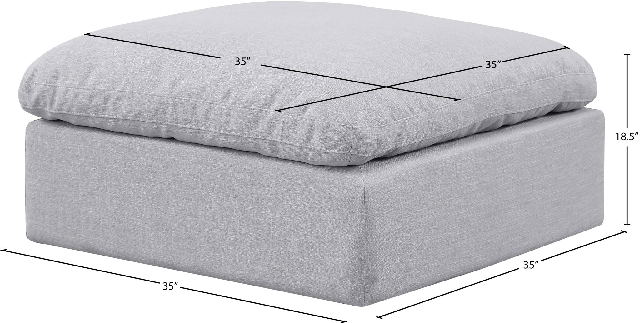 Indulge - Linen Ottoman - Best Buy Furniture