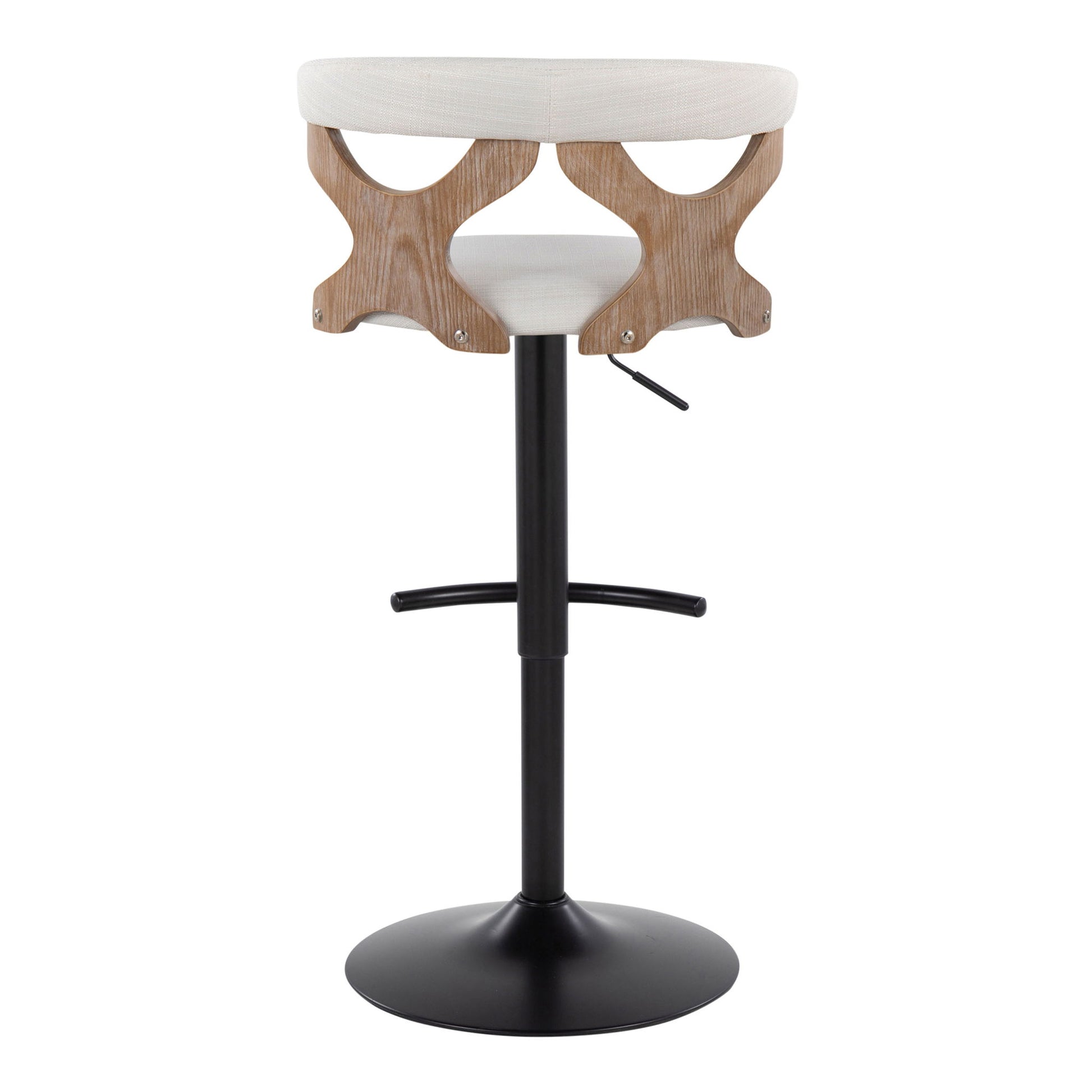 Gardenia - Contemporary Adjustable Barstool & Swivel With Rounded T Footrest (Set of 2) - Best Buy Furniture