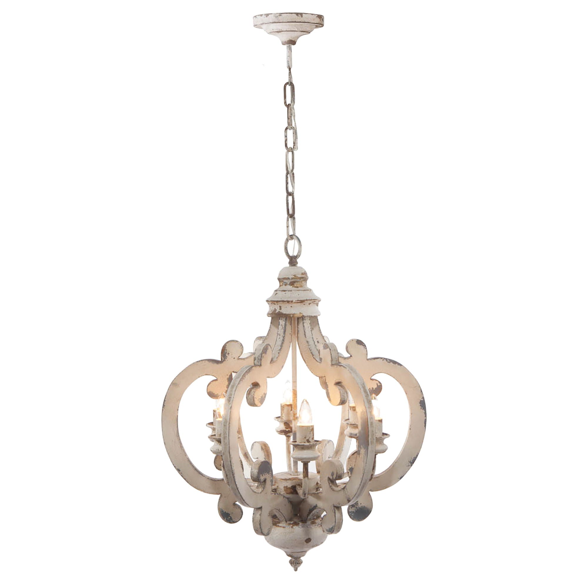 Farmhouse Chandelier, 6 Light Wood Chandelier Pendant Light Fixture With Adjustable Chain For Dining Room Living Room Entryway, Bulb Not Included - Best Buy Furniture