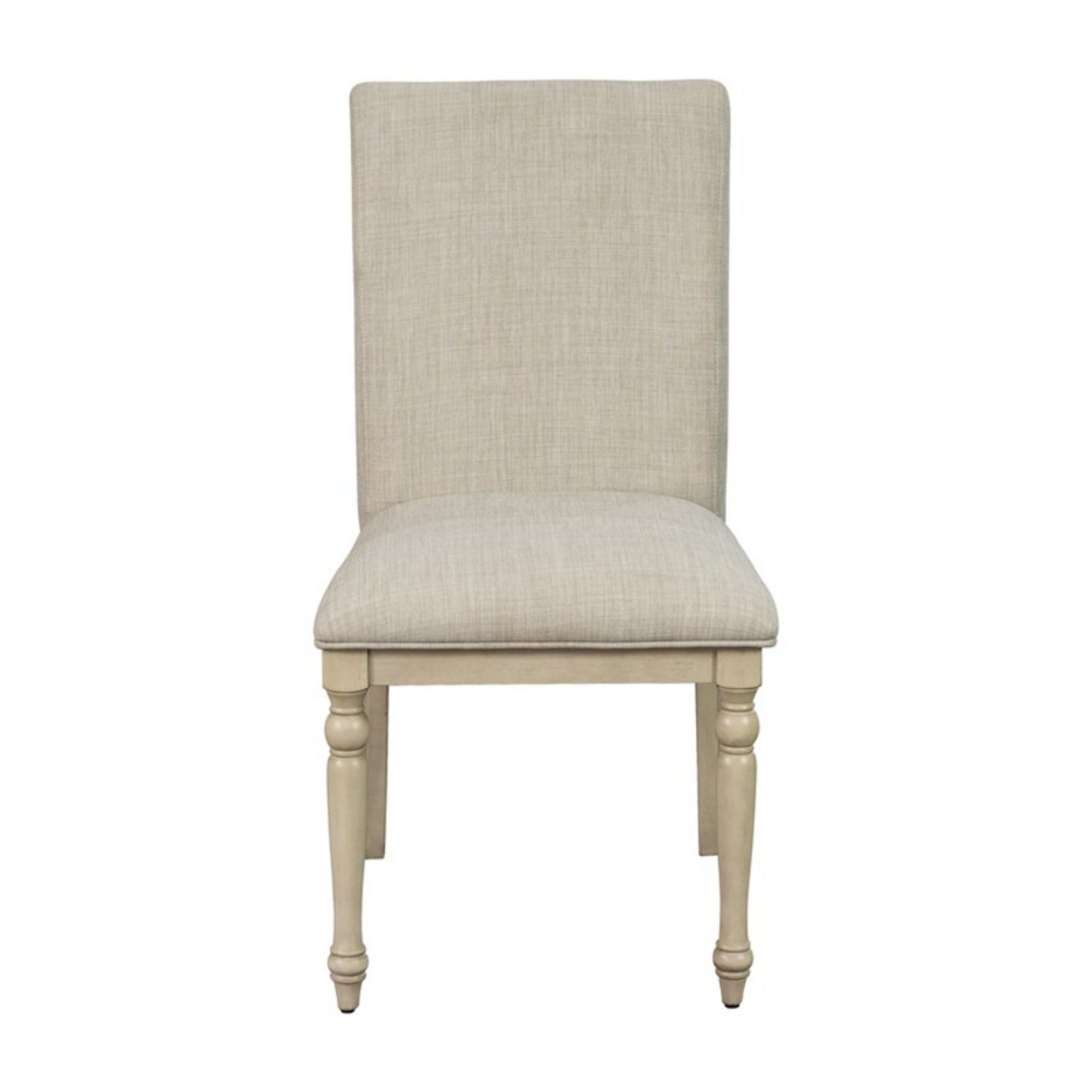 Fiona - Upholstered Dining Chair With Turned Legs (Set of 2) - Light Gray - Best Buy Furniture
