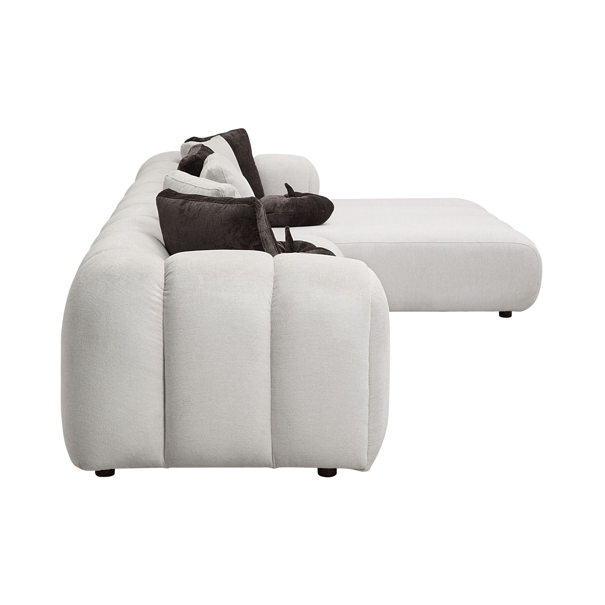 Manilla - Sectional Sofa With Chair - Ivory White - Best Buy Furniture