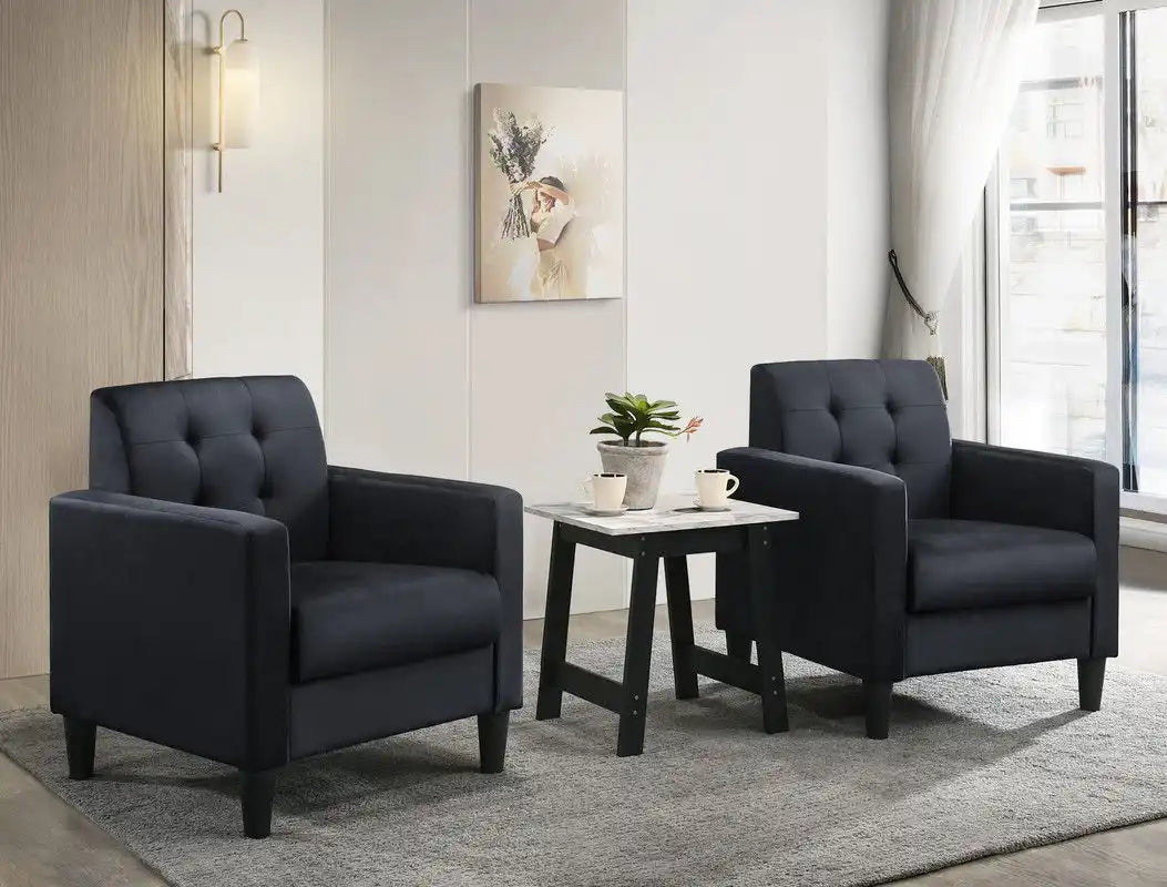 Hale - Velvet Armchairs And End Table Living Room (Set of 3) - Best Buy Furniture