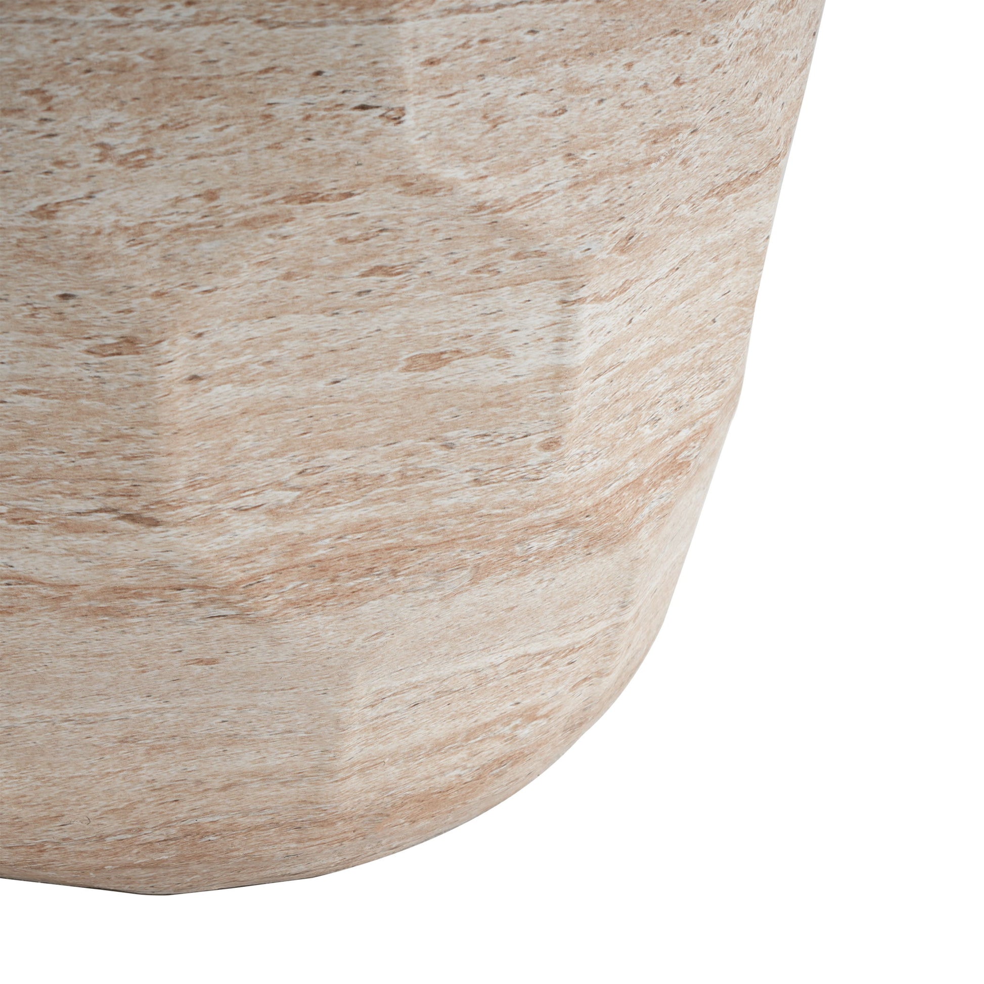 Travertine Lightweight Concrete Side Table For Indoor / Outdoor Use - Beige - Best Buy Furniture