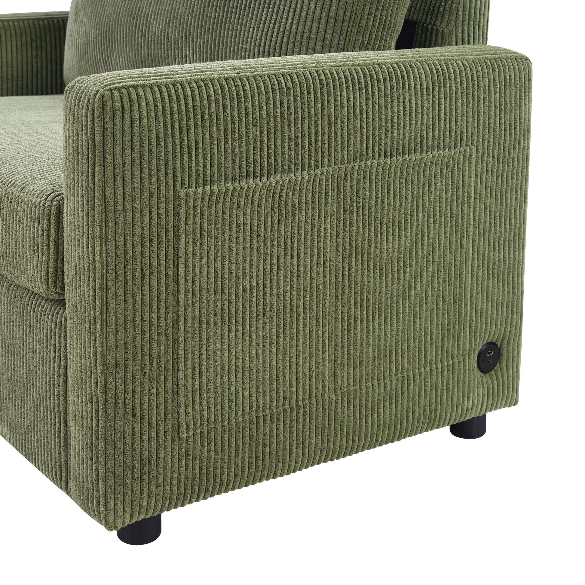 Sleeper Sofa With Foldable Mattress, USB Ports, Side Table & Storage Pocket - Best Buy Furniture