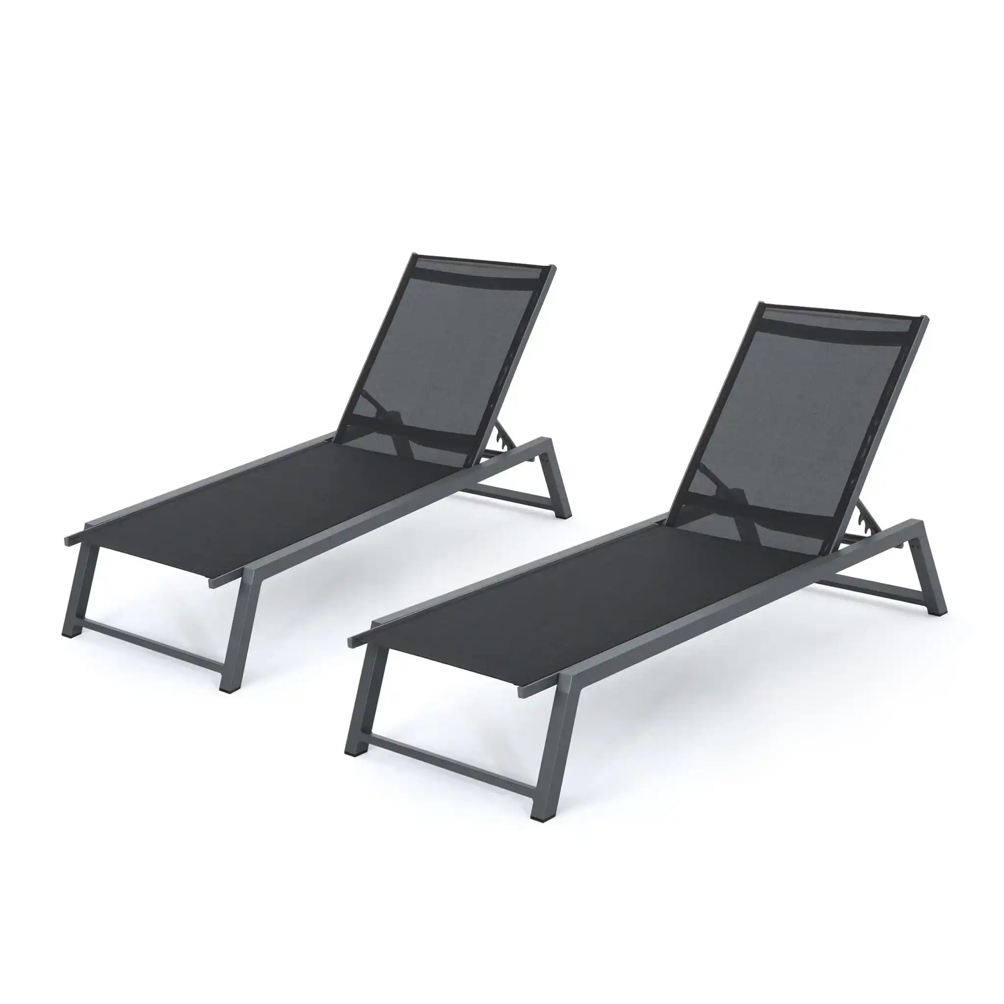 Myers - Modern Chaise Lounge Set With Adjustable Mesh Back - Best Buy Furniture