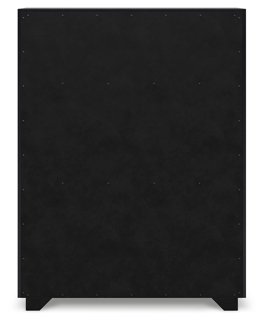 Londer - Five Drawer Chest - Black - Best Buy Furniture