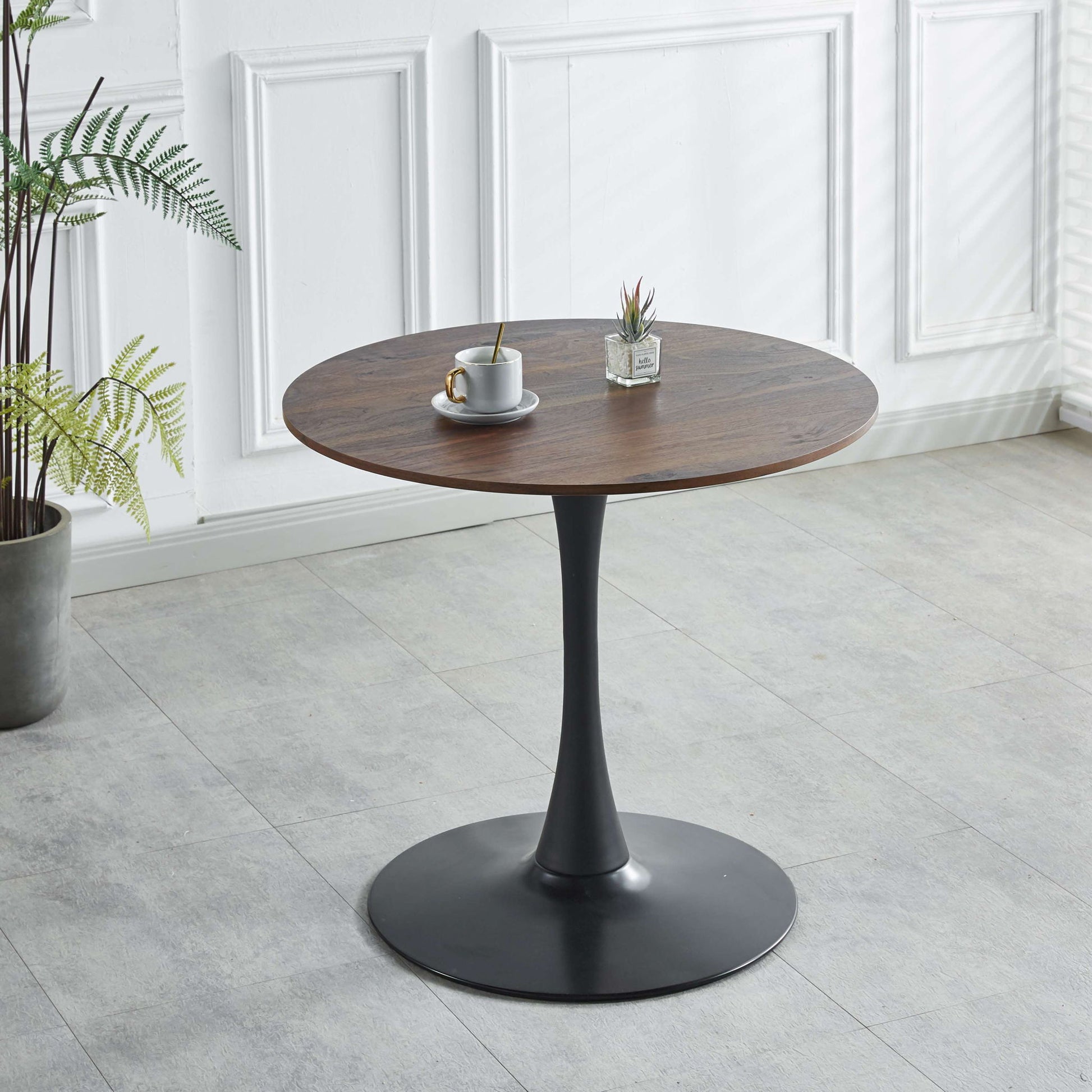 Tulip Table Mid-Century Dining Table With Round MDF Table Top, Pedestal Dining Table, End Table Leisure Coffee Table - Best Buy Furniture