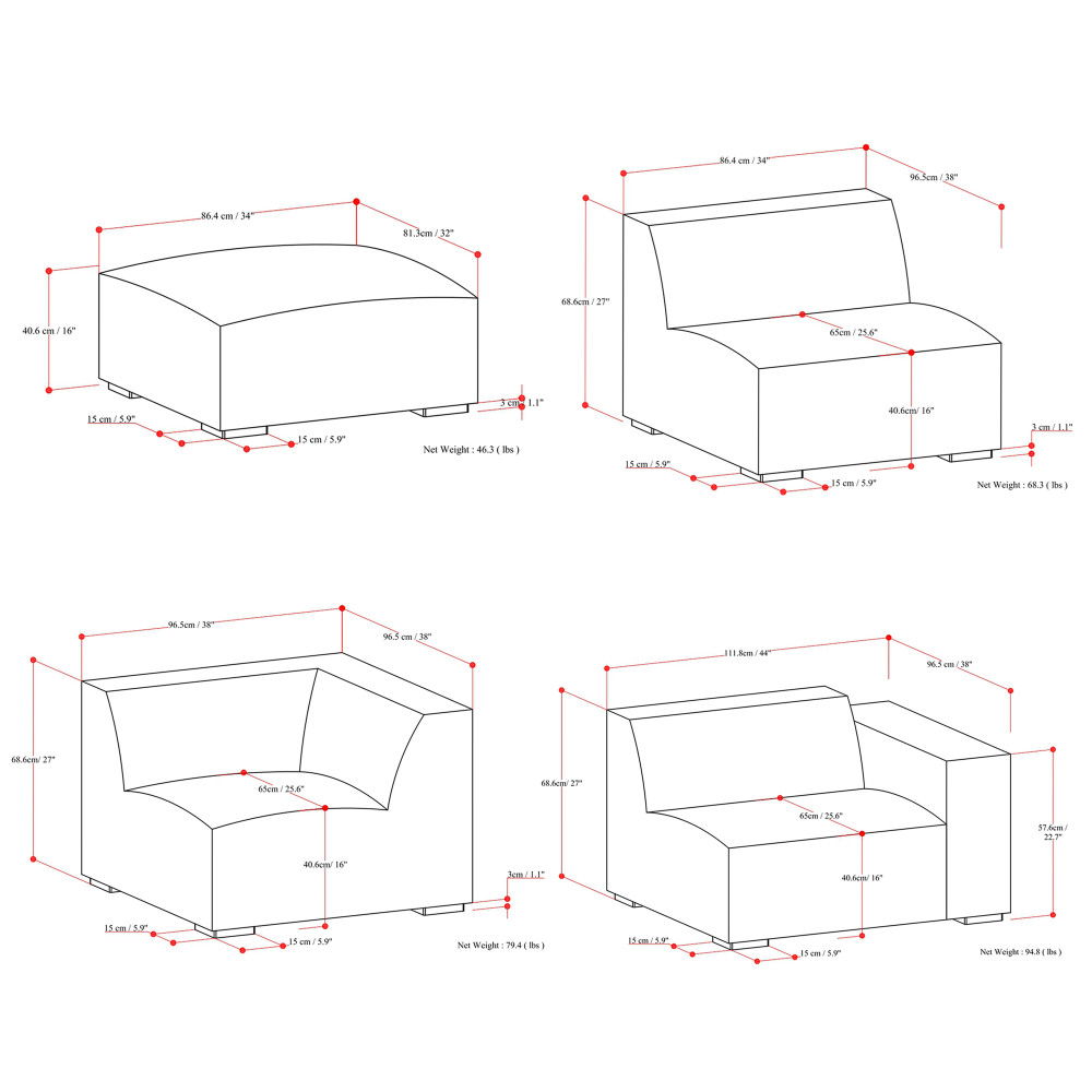 Rex - Handcrafted Sectional Sofa And Ottoman - Best Buy Furniture