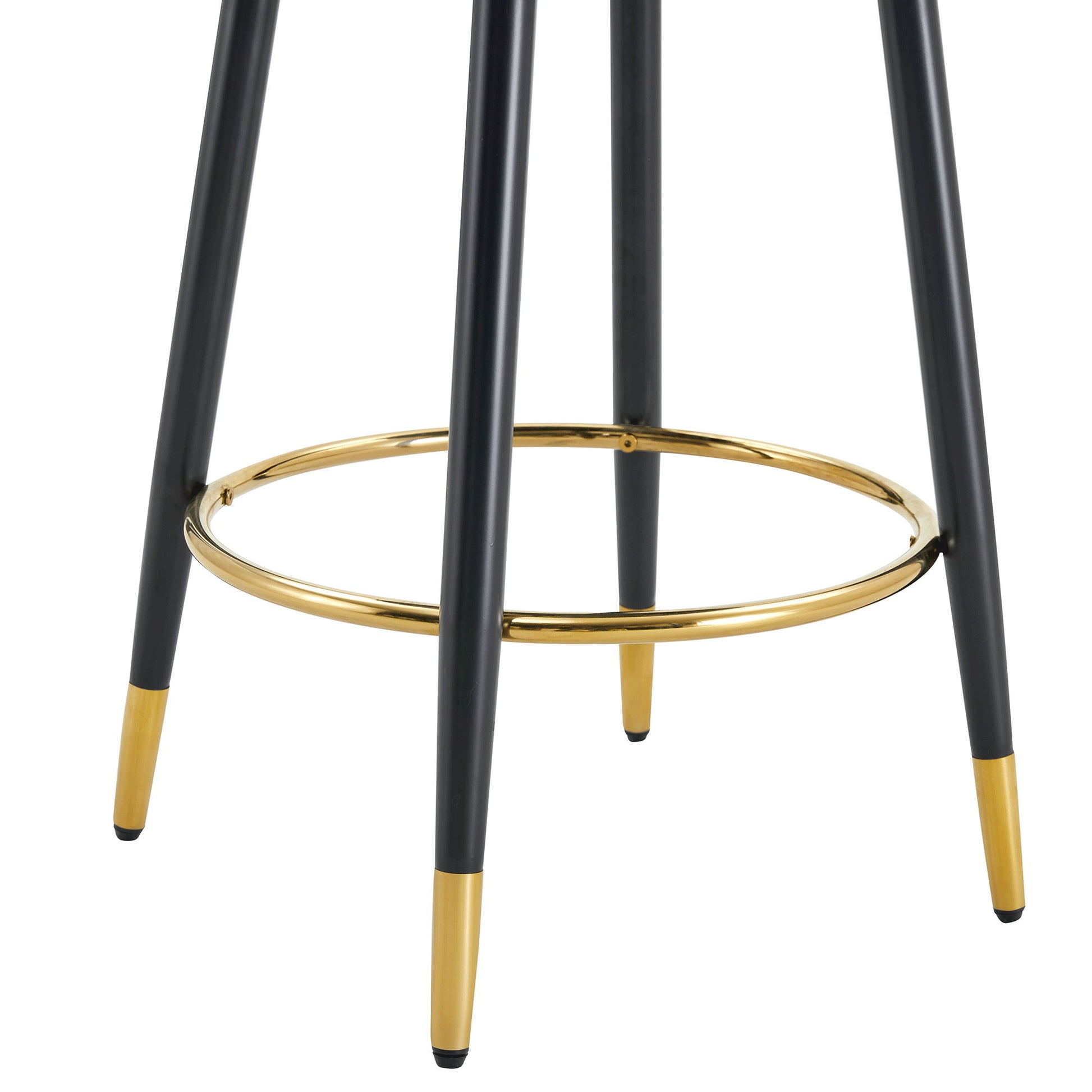 Modern Upholstered 360° Rotatable Bar Chair With Metal Legs For Dining Room (Set of 2) - Best Buy Furniture