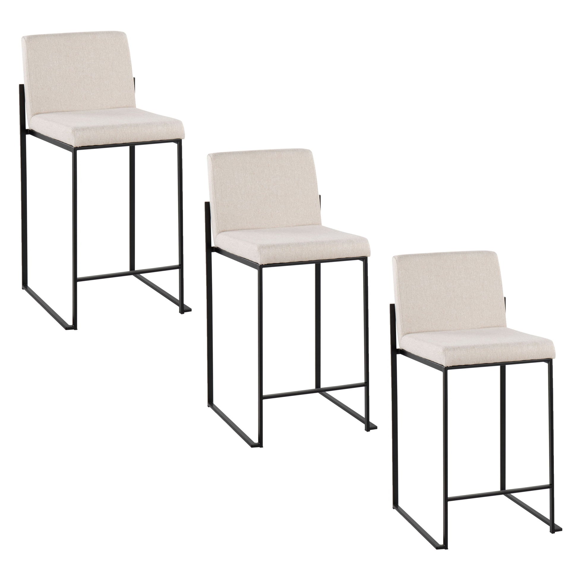 Fuji - Contemporary Modern Elegance, High Back Counter Stool - Best Buy Furniture