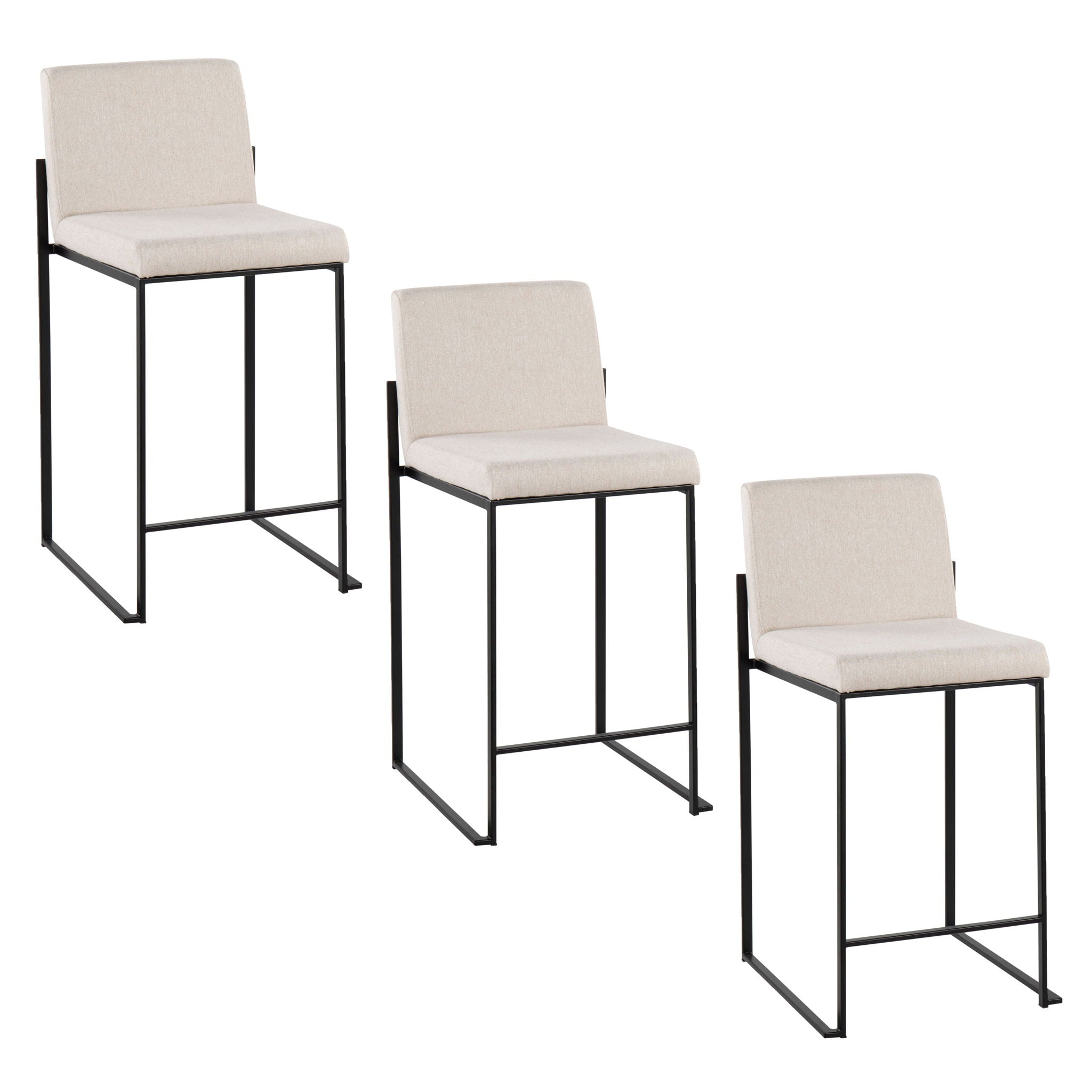 Fuji - Contemporary Modern Elegance, High Back Counter Stool - Best Buy Furniture