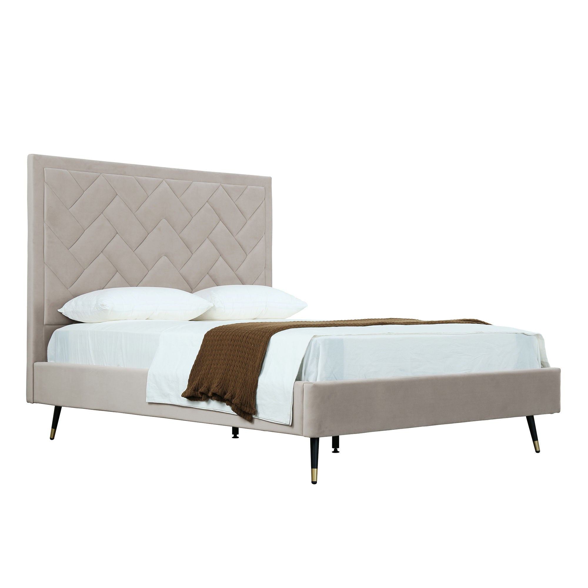 Crosby - Bed With Upholstered Headboard And Slats
