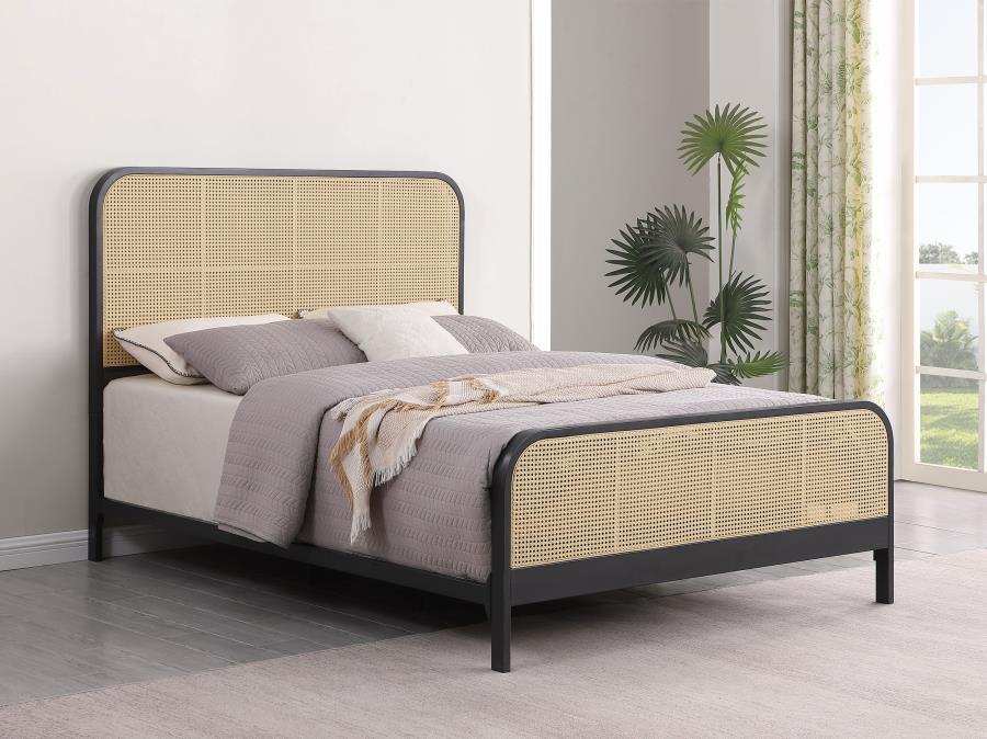 Lanewood - Open Cane Rattan Metal Bed - Best Buy Furniture