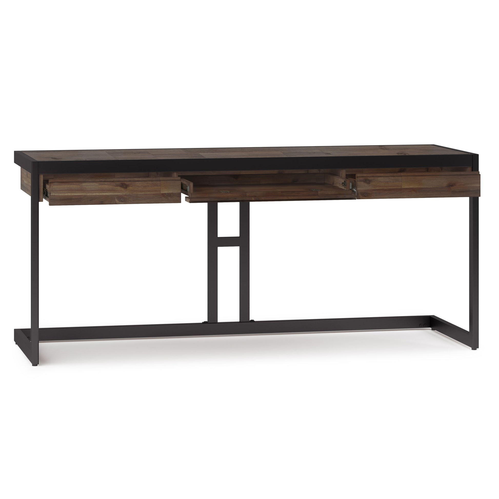 Erina - Large Desk - Rustic Natural Aged Brown - Best Buy Furniture