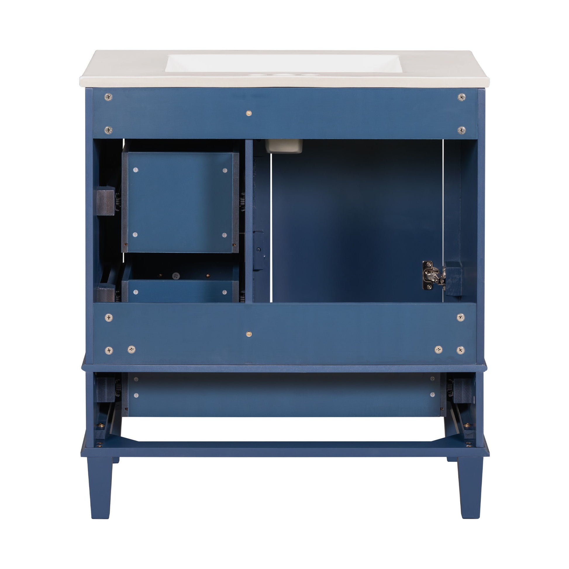 Bathroom Vanity, Modern Bathroom Cabinet With Sink Combo Set, Bathroom Storage Cabinet With A Soft Closing Door And 3 Drawers, Solid Wood Frame - Best Buy Furniture